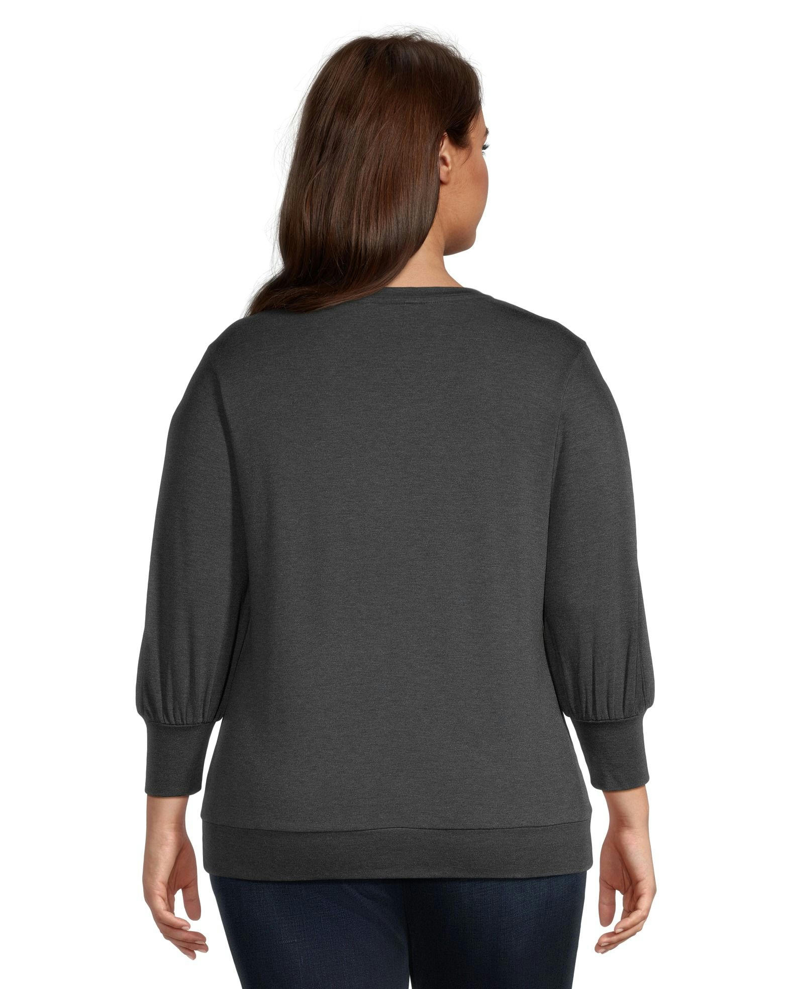 Denver Hayes Women's Semi Fitted 3/4 Length Sleeve Jersey Top