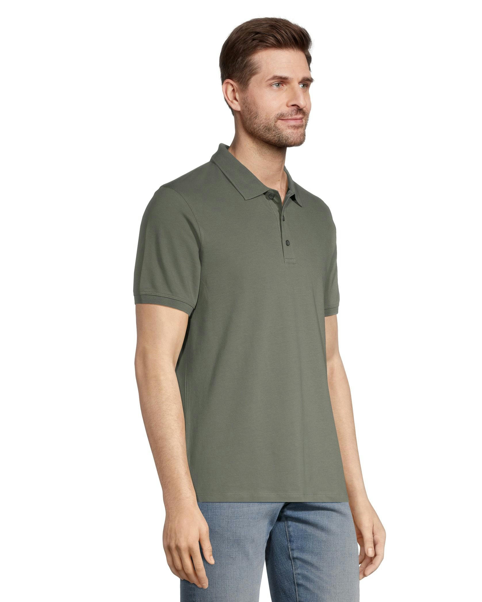 Denver Hayes Men's 50 Wash Stretch Pique Modern Fit Polo Shirt