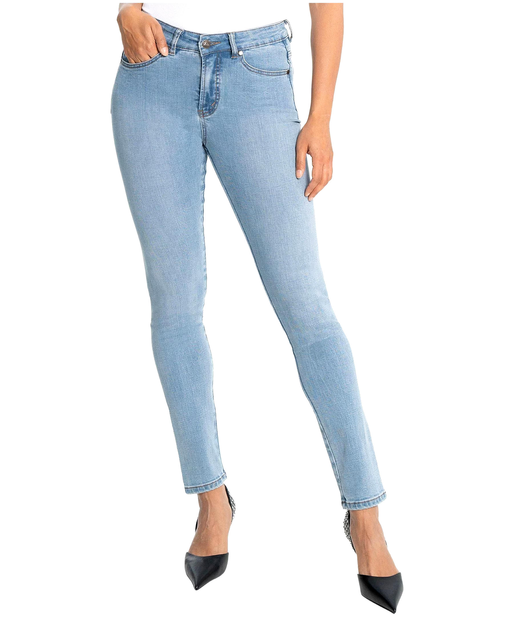 Lois Women's Georgia Mid Rise Seamless Skinny Jeans