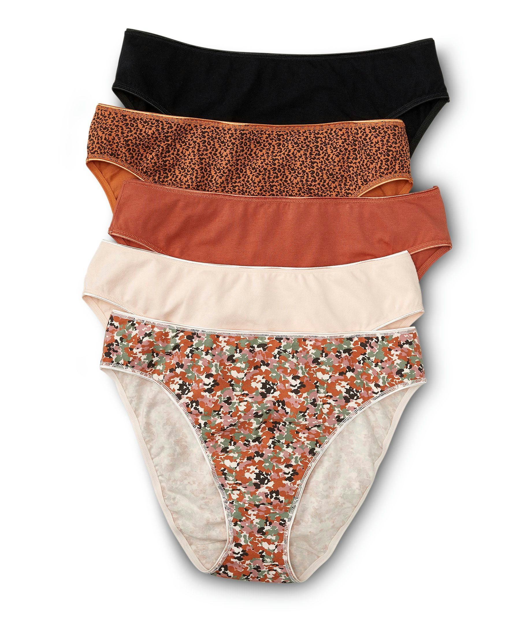 Denver Hayes Women's 5-pack Cotton Stretch Hi-Cut Underwear