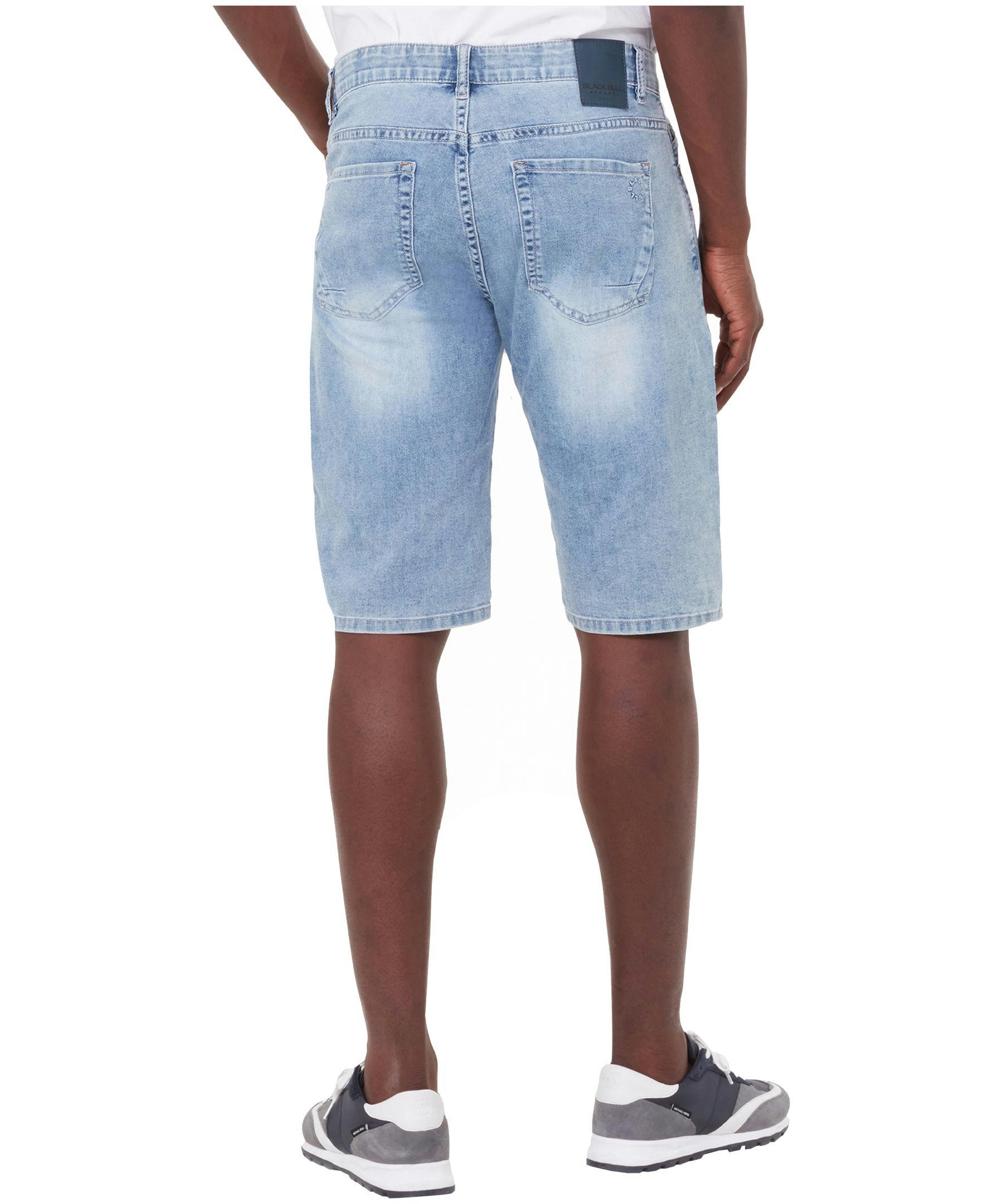 Black Bull Men's Luke Relaxed Fit Lightweight Denim Shorts - Light Wash