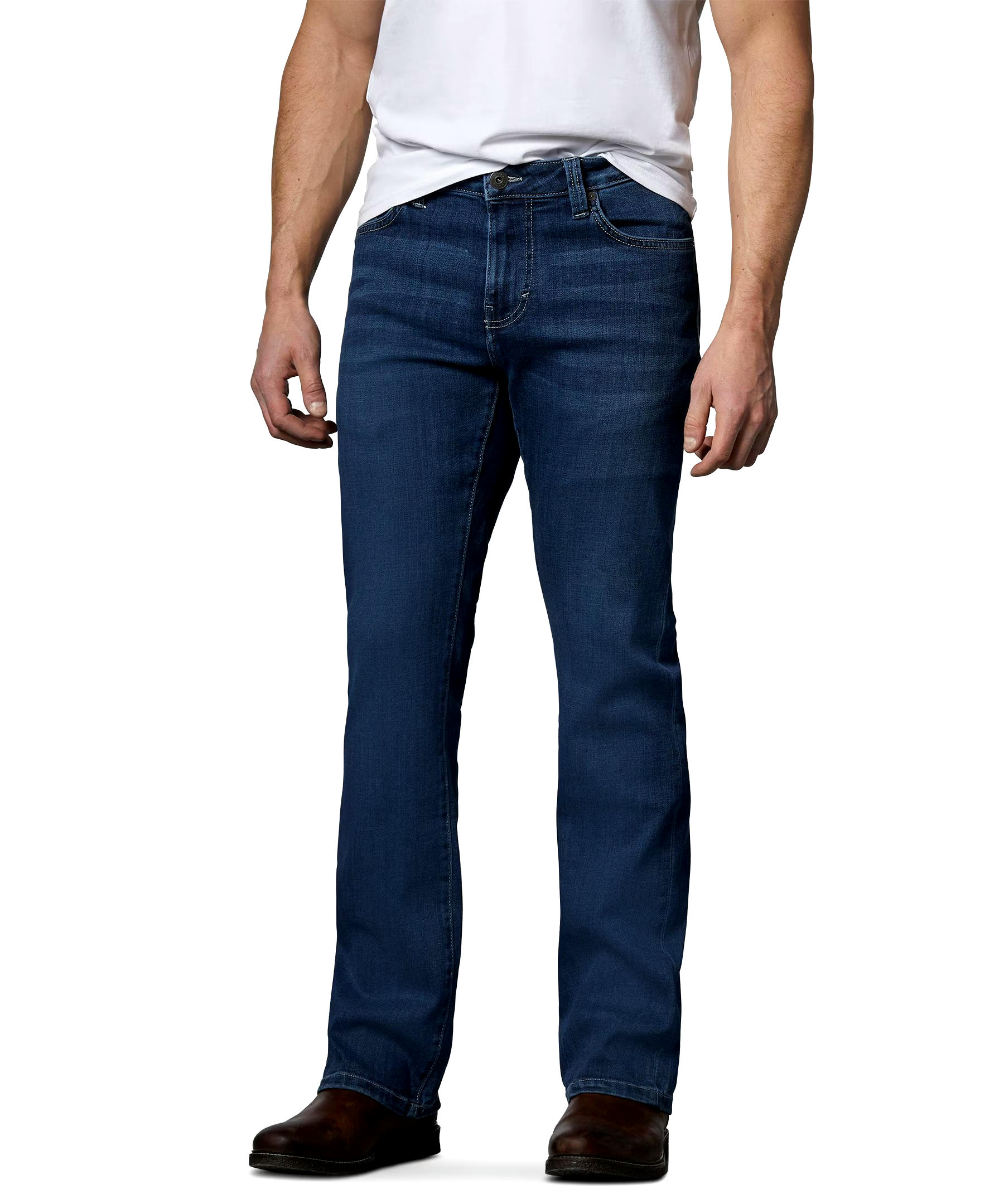 Denver Hayes Men's FLEXTECH Bootcut Stretch Jeans -Stone Wash