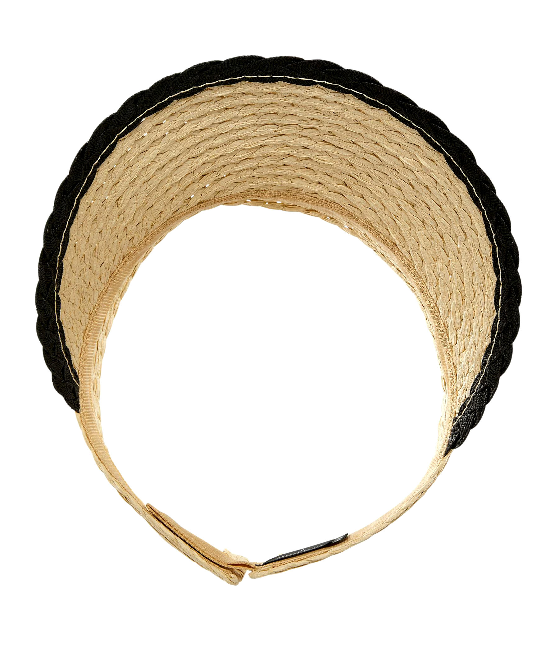 Denver Hayes Women's Straw Visor with Scallop Detail