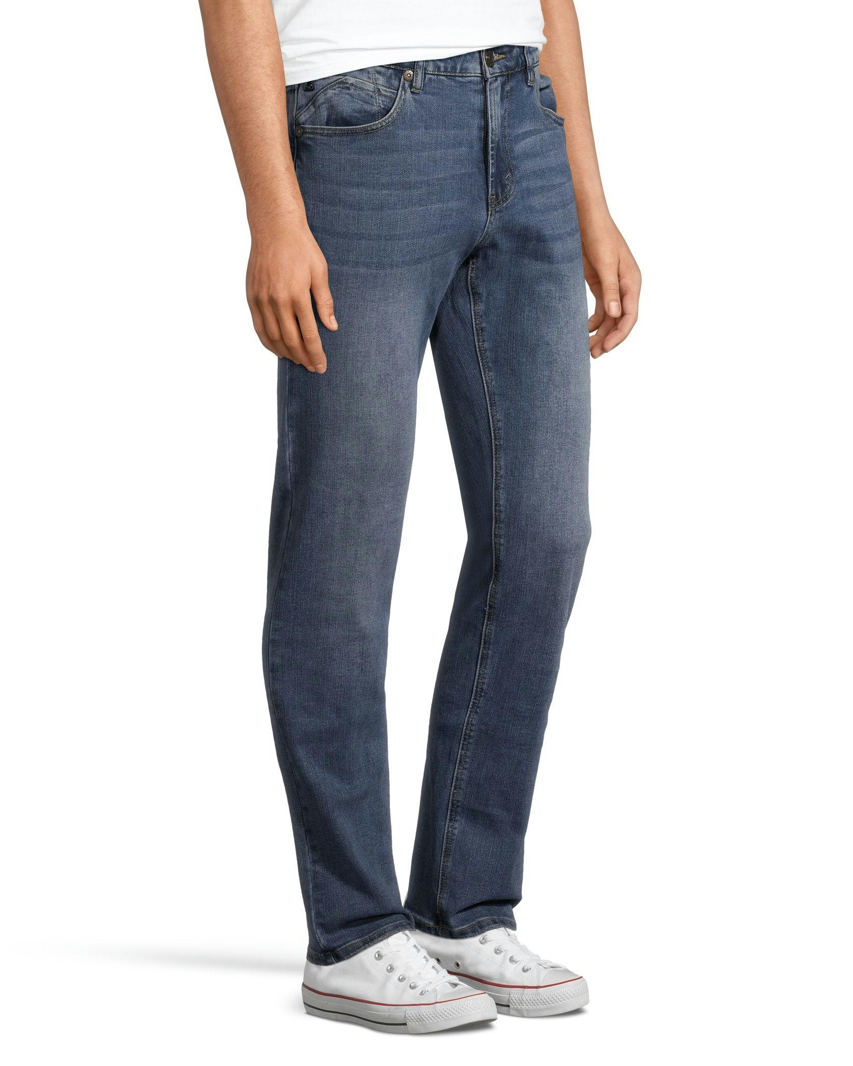 BlackBull Men's Frank Mid-Low Rise Straight Leg Relaxed Fit Jeans