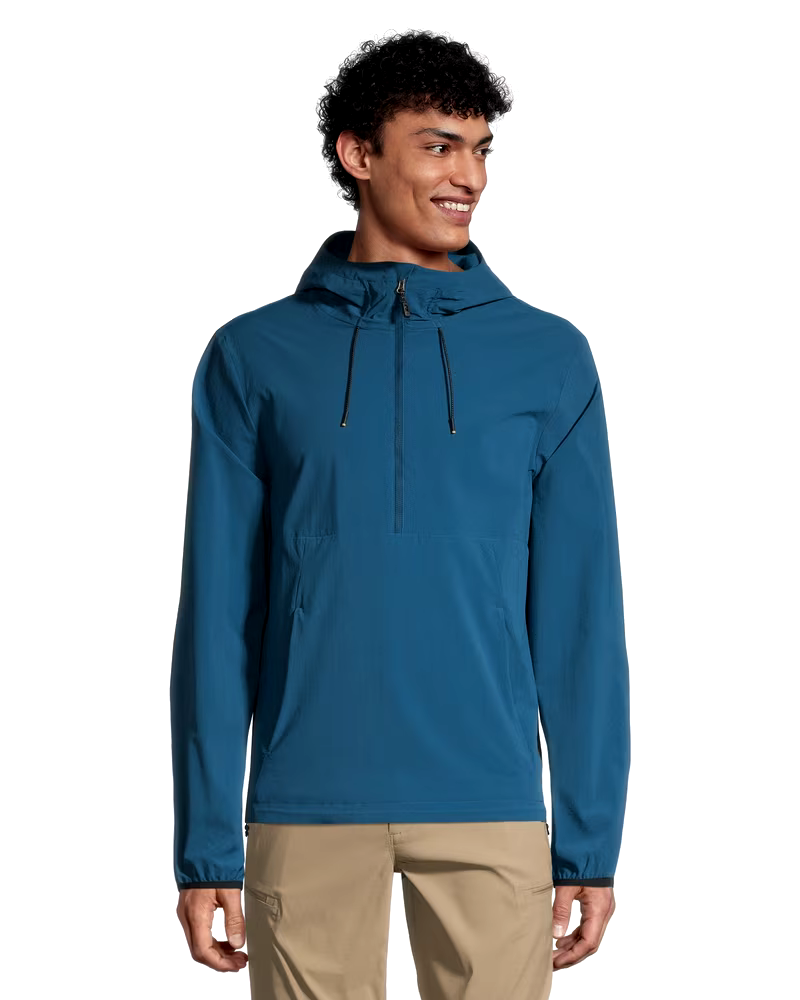 WindRiver Men's Tick and Mosquito Repellent Quarter Zip Pullover Hoodie