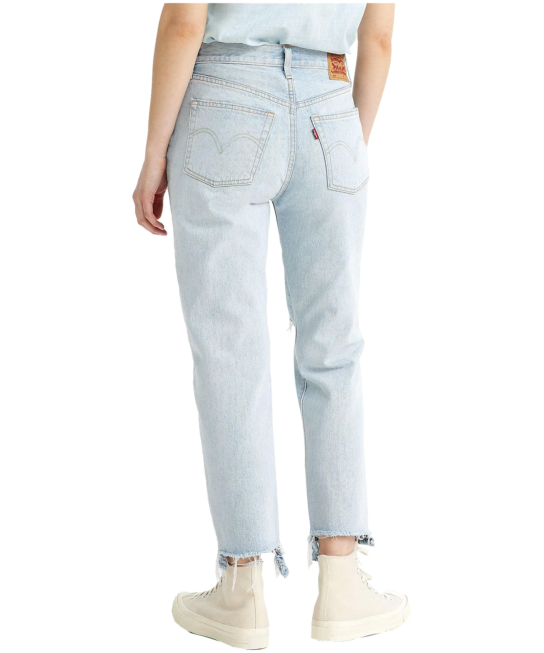 Levi's Women's 501 High Rise Straight Leg Cropped Jeans