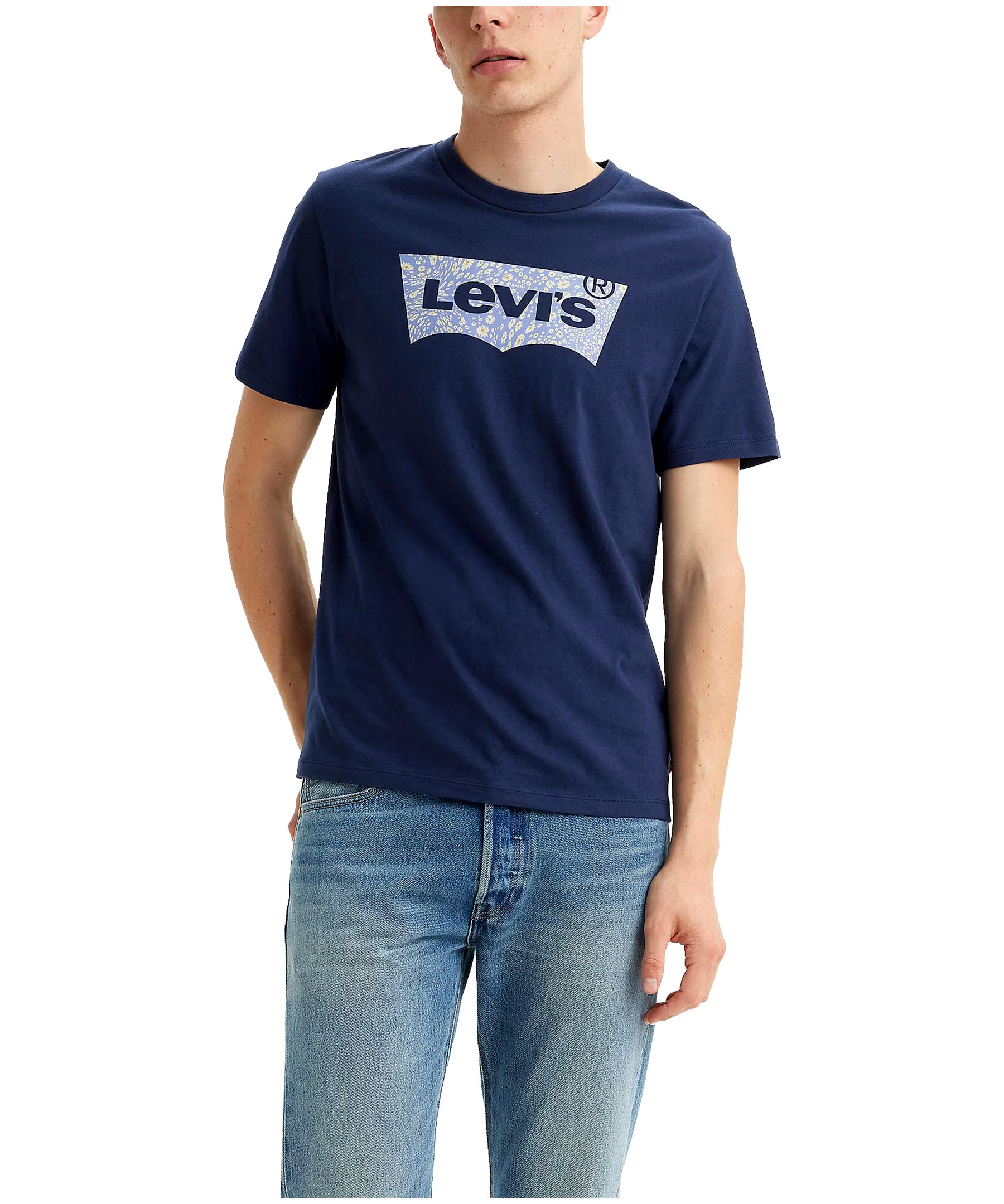 Levi's Men's Floral Batwing Graphic Cotton T Shirt