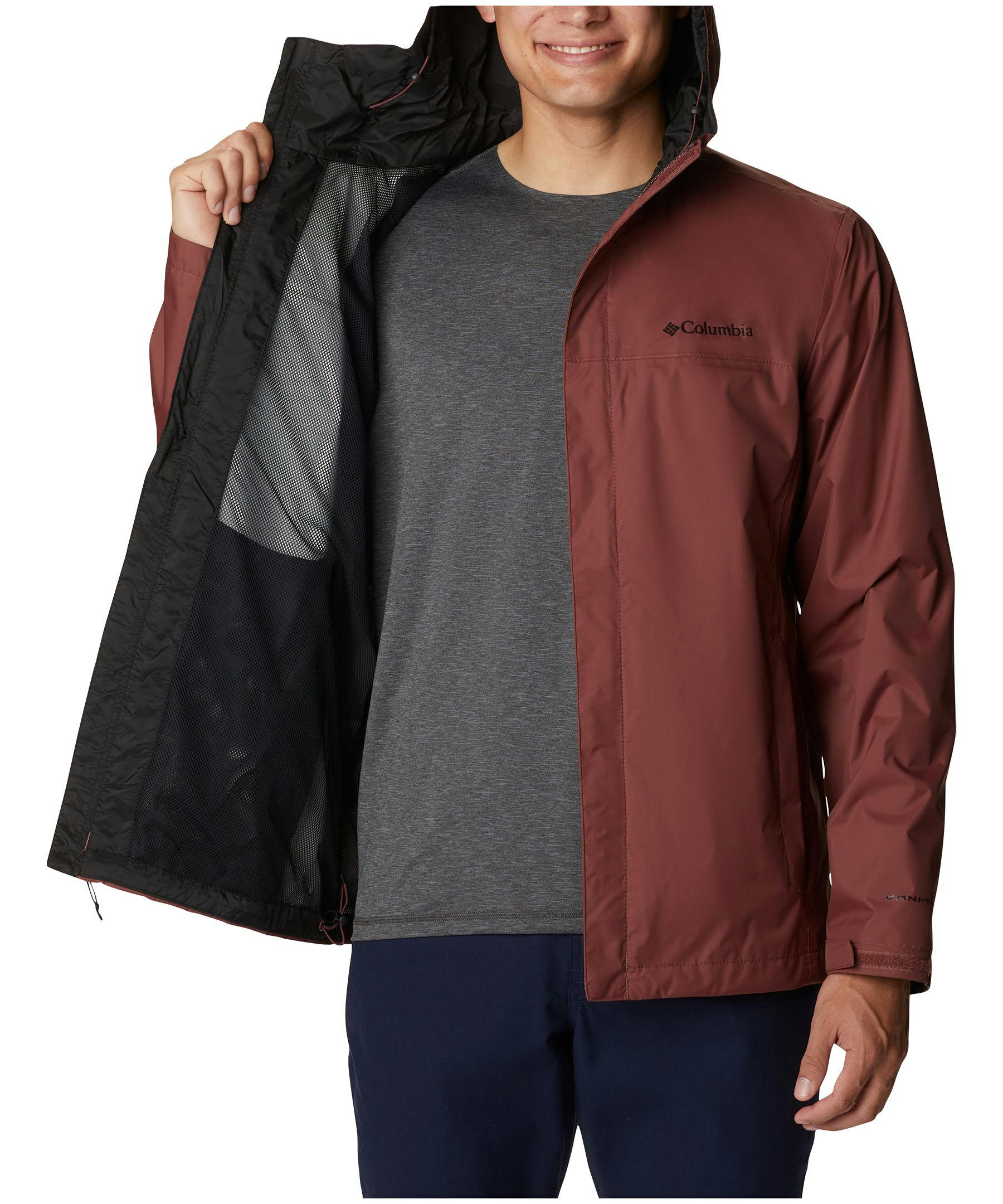 Columbia Men's Watertight II Hooded Rain Jacket, Waterproof, Breathable, Packable, Hiking