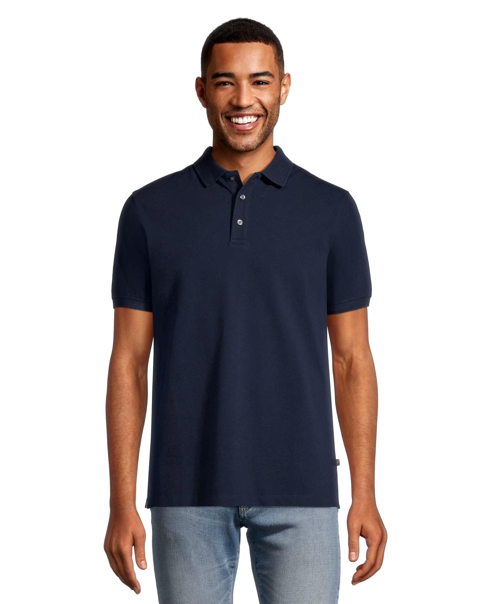Denver Hayes Men's 50 Wash Stretch Pique Polo - Classic Fit