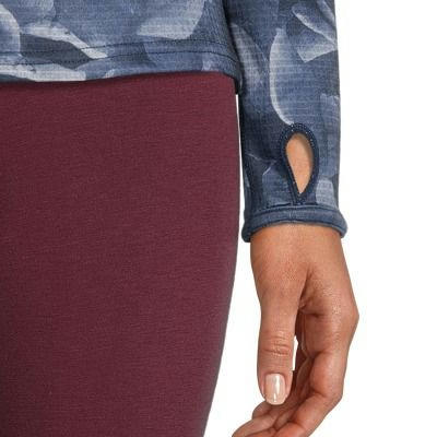 WindRiver Women's T-Max Heat Grid Crew Neck Long Sleeve Fleece Top - Black