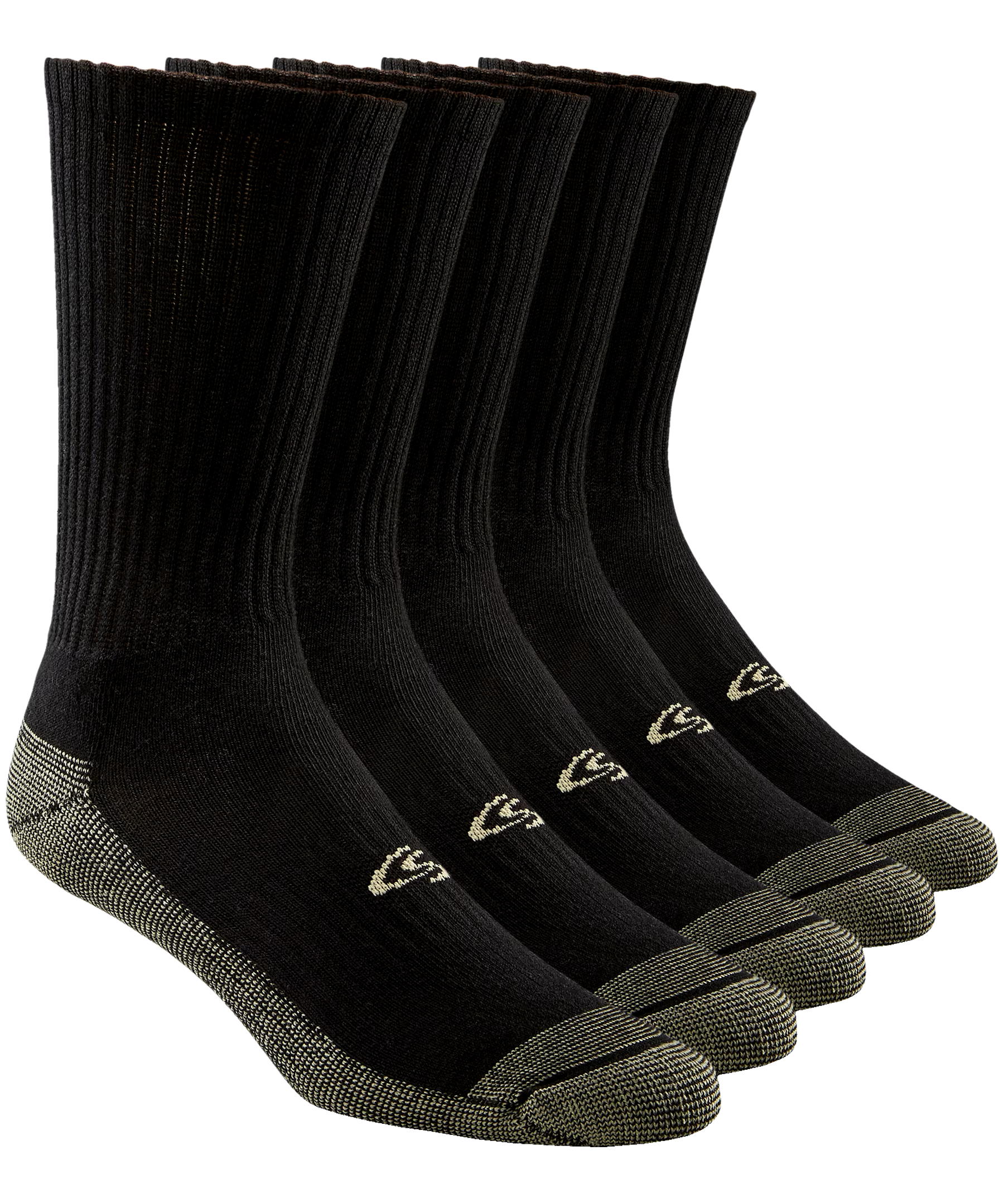Copper Sole Men's 4+1 Bonus Pack Moisture Guard Crew Sport Socks