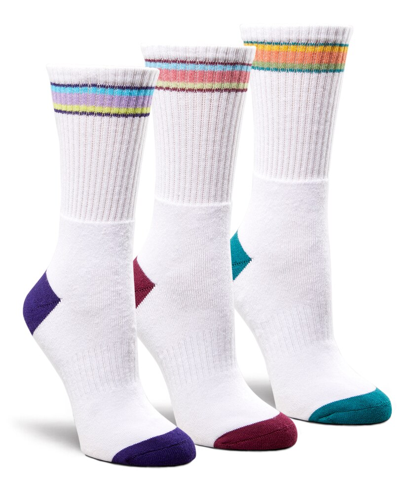 Shambhala Women's 3 Pack Sport Crew Socks with QUAD COMFORT