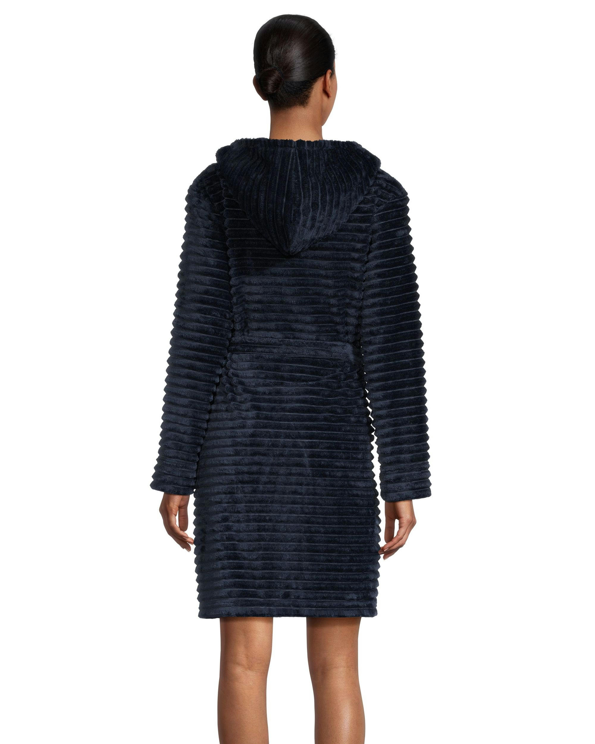 Denver Hayes Women's Short Cut Plush Velour Hooded Robe