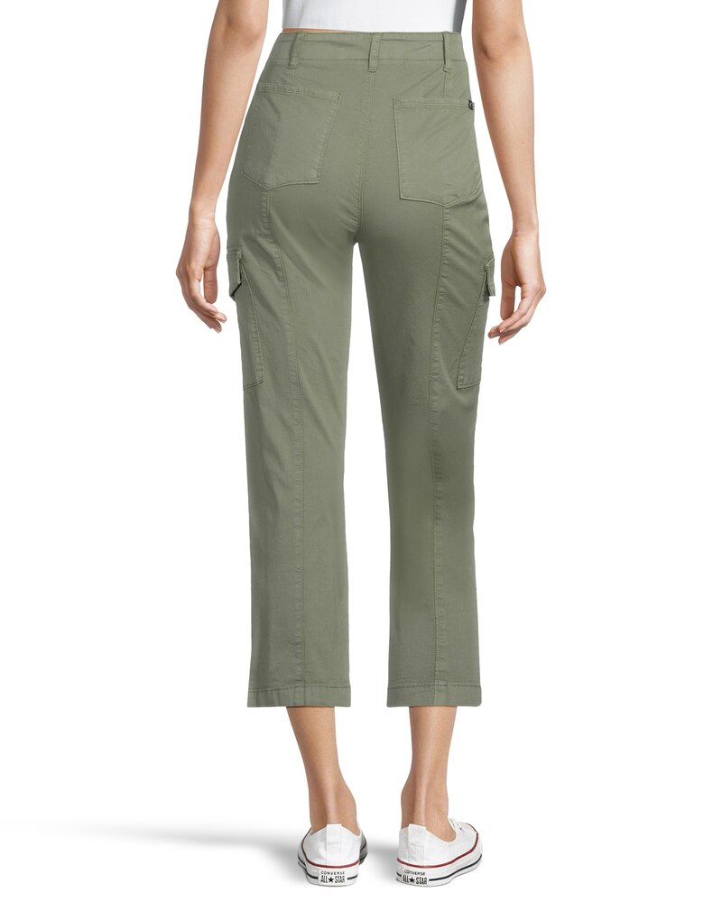 Denver Hayes Women's Garment Wash High Rise Crop Pants