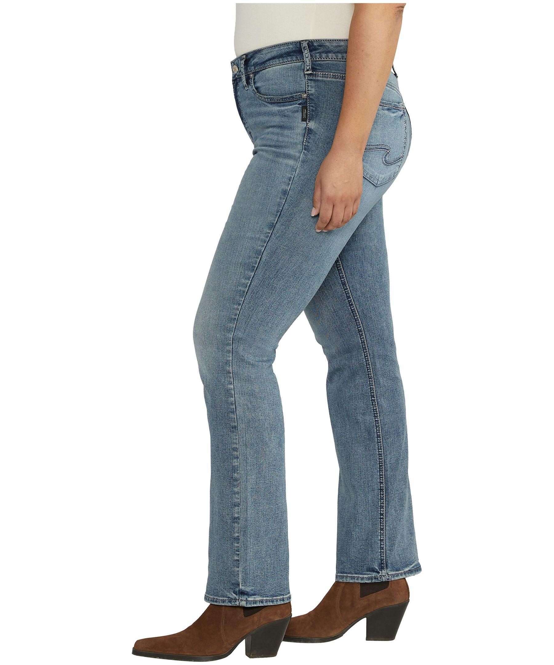 Silver Women's Suki Mid Rise Curvy Fit Slim Leg Bootcut Jeans