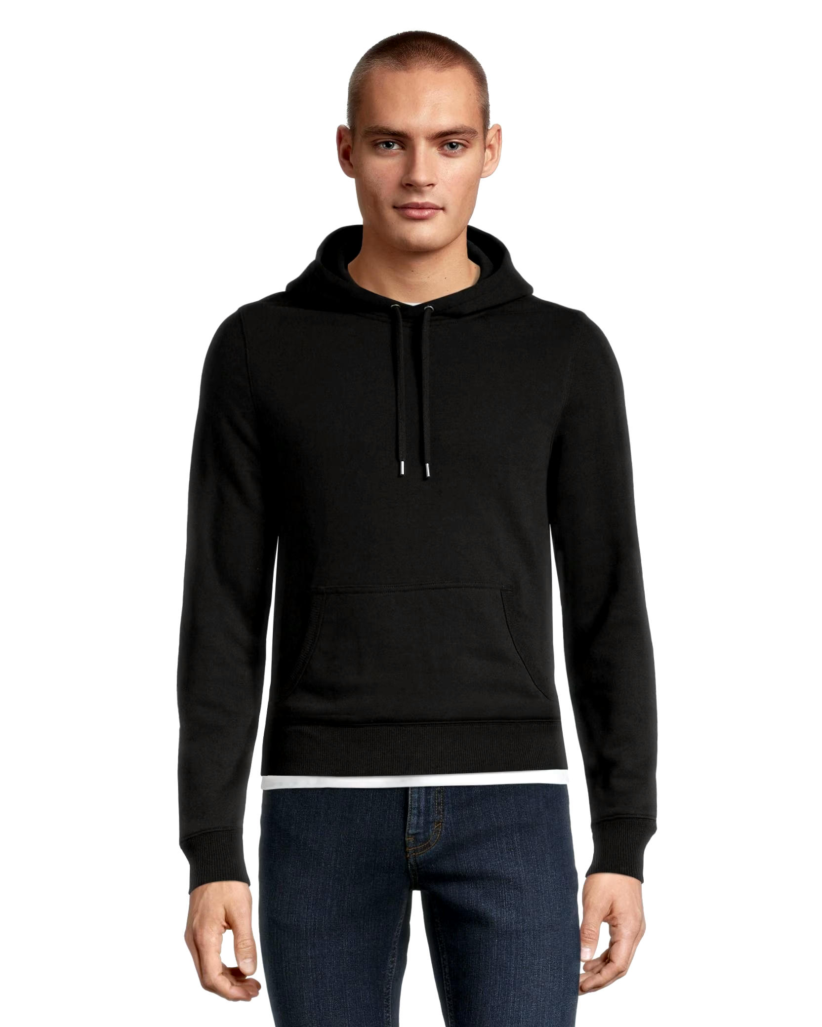 Denver Hayes Men's Fleece Long Sleeve Full Zip Kangaroo Pocket Hoodie