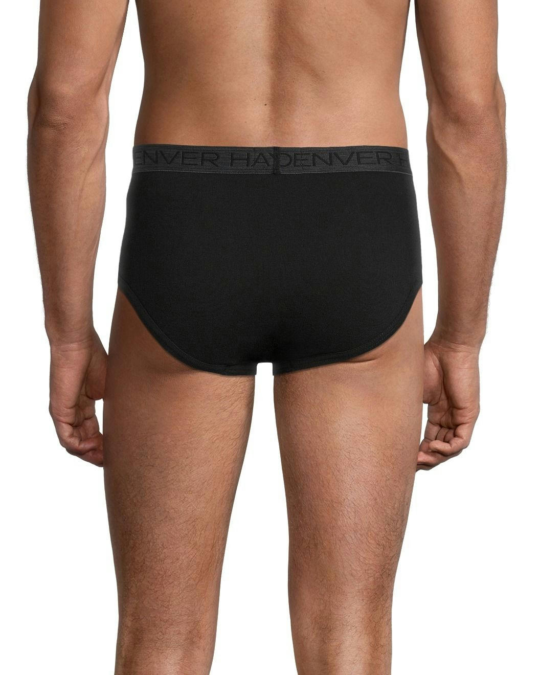 Denver Hayes Men's 3 Pack Cotton Basic Briefs - Black