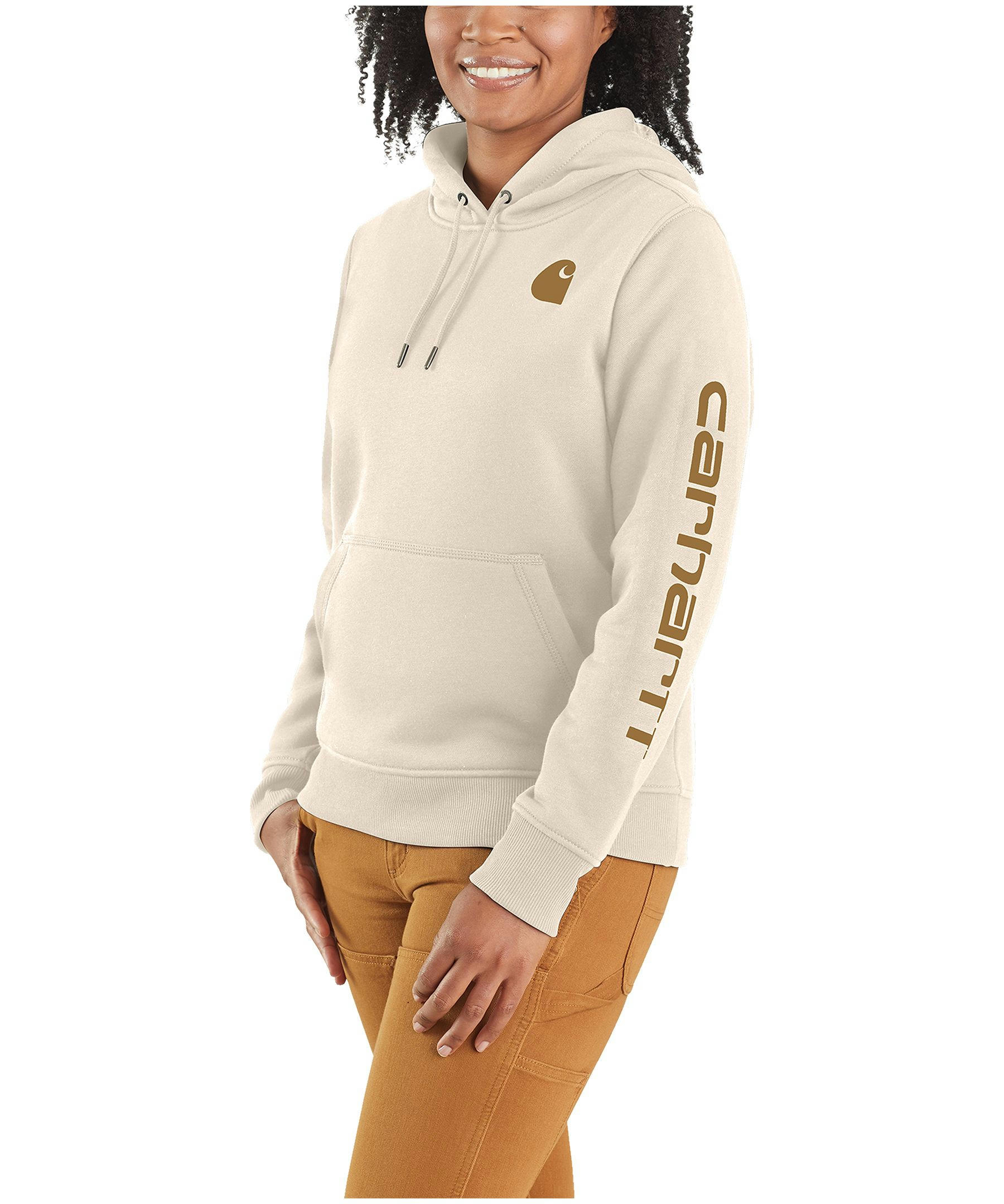 Carhartt Women's Relaxed Fit Sleeve Logo Graphic Hoodie
