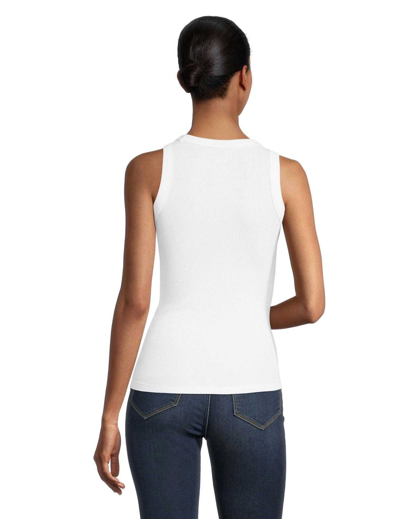 Denver Hayes Women's Semi-Fitted High Neck Rib Tank