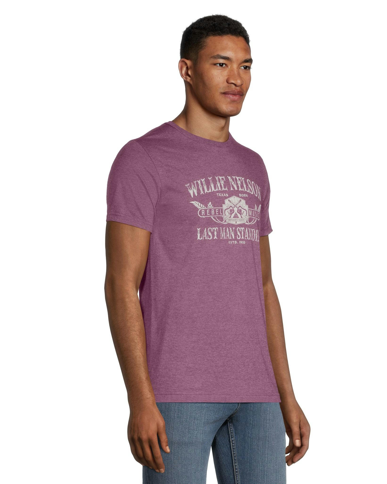 Logo T-Shirt Men's Willie Nelson Classic Fit Crewneck Graphic T Shirt