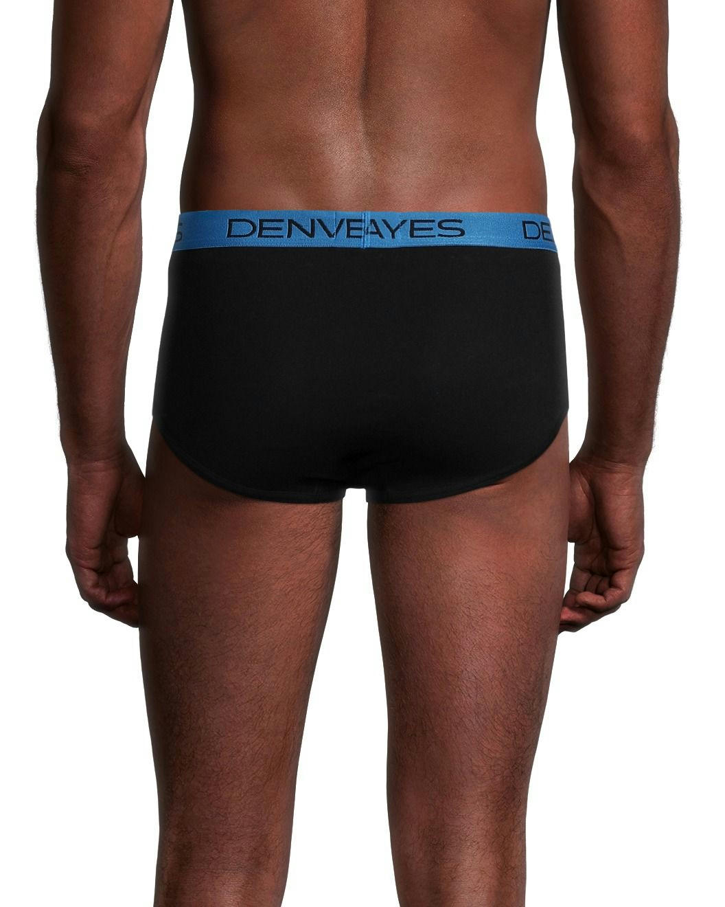 Denver Hayes Men's 3 Pack Cotton Basic Briefs - Black