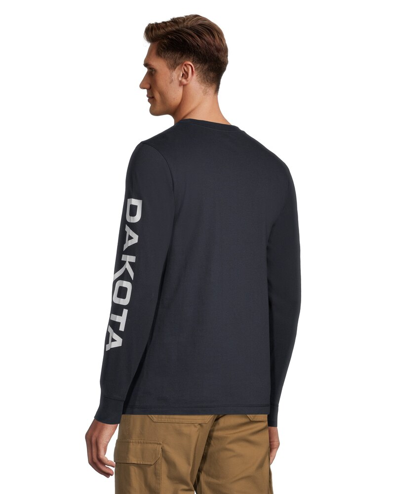 Men's DWS Sleeve Logo Long Sleeve Crewneck Ultrasoft Cotton Work T Shirt