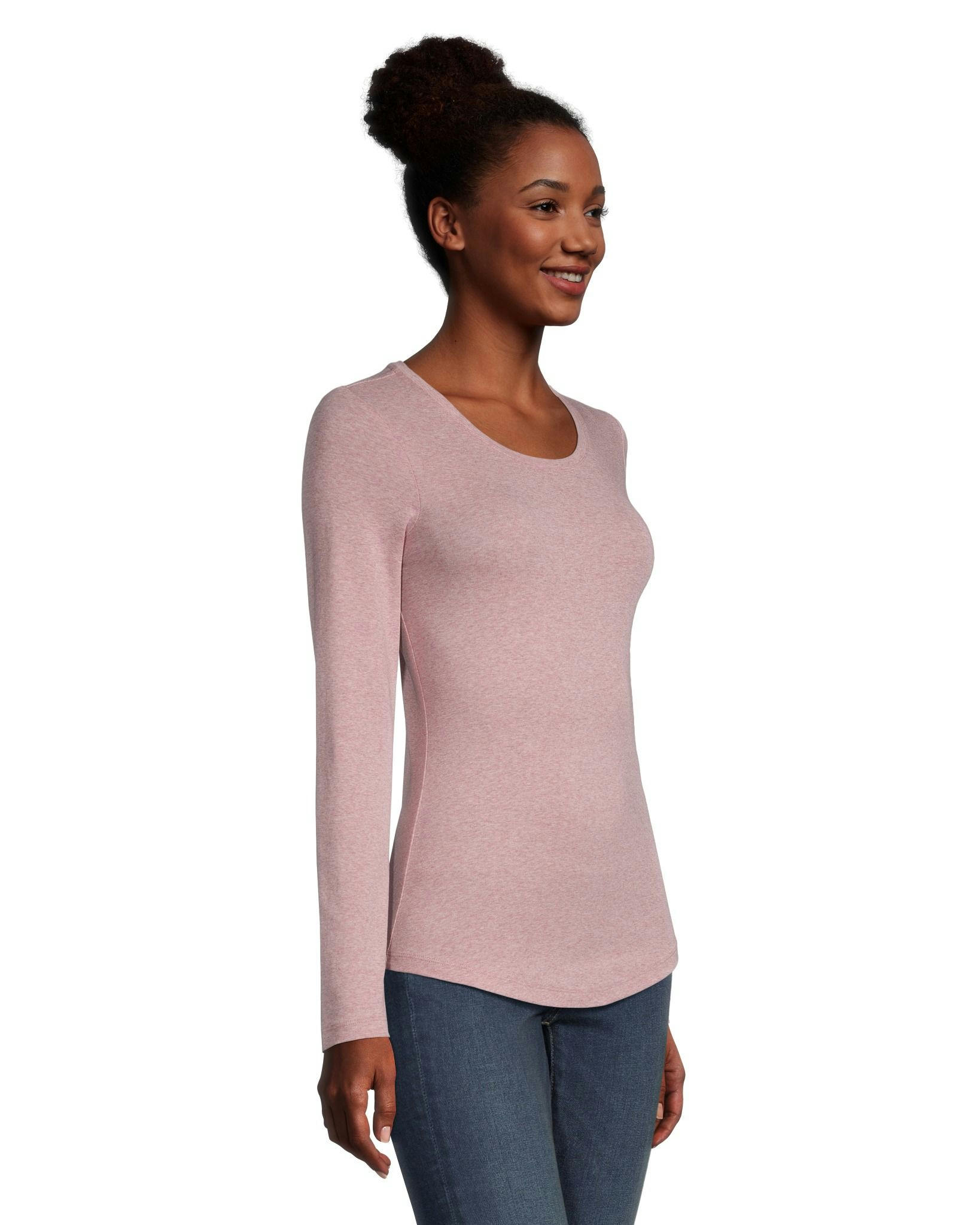 Denver Hayes Women's Fitted Long Sleeve Crewneck T Shirt