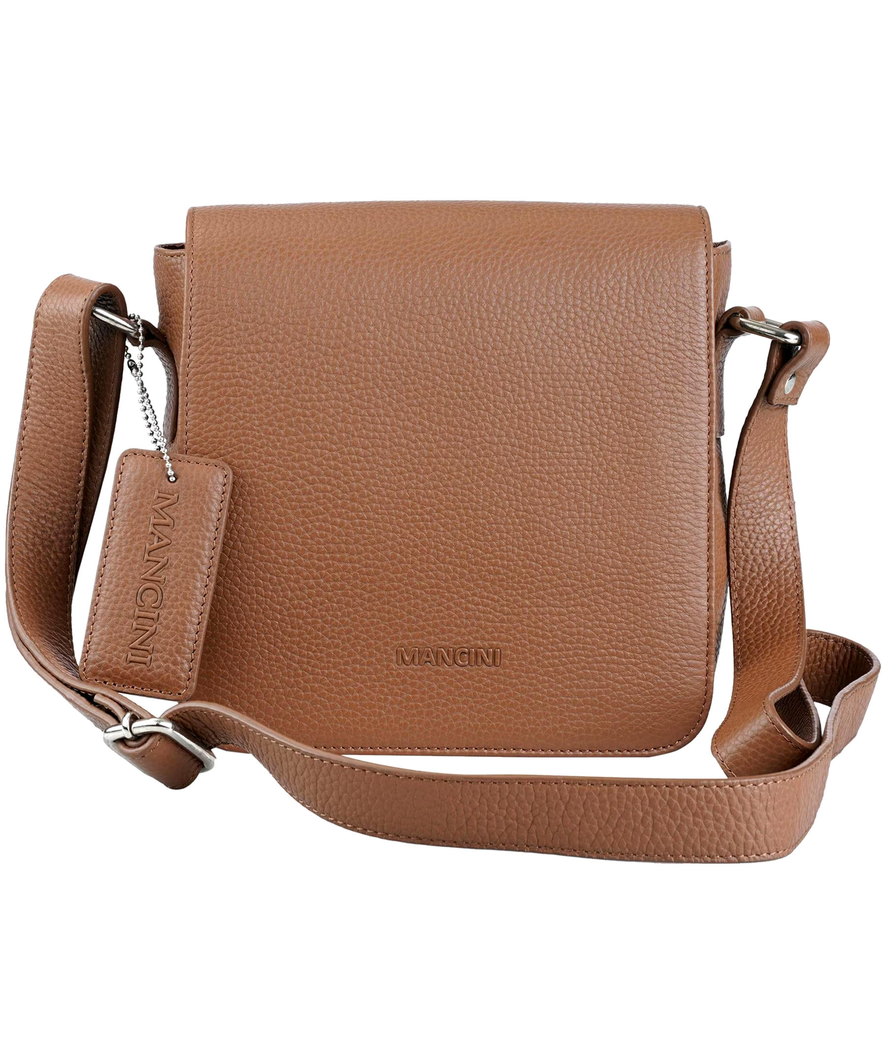 Mancini Leather Goods Women's Pebelled Page Crossbody Bag