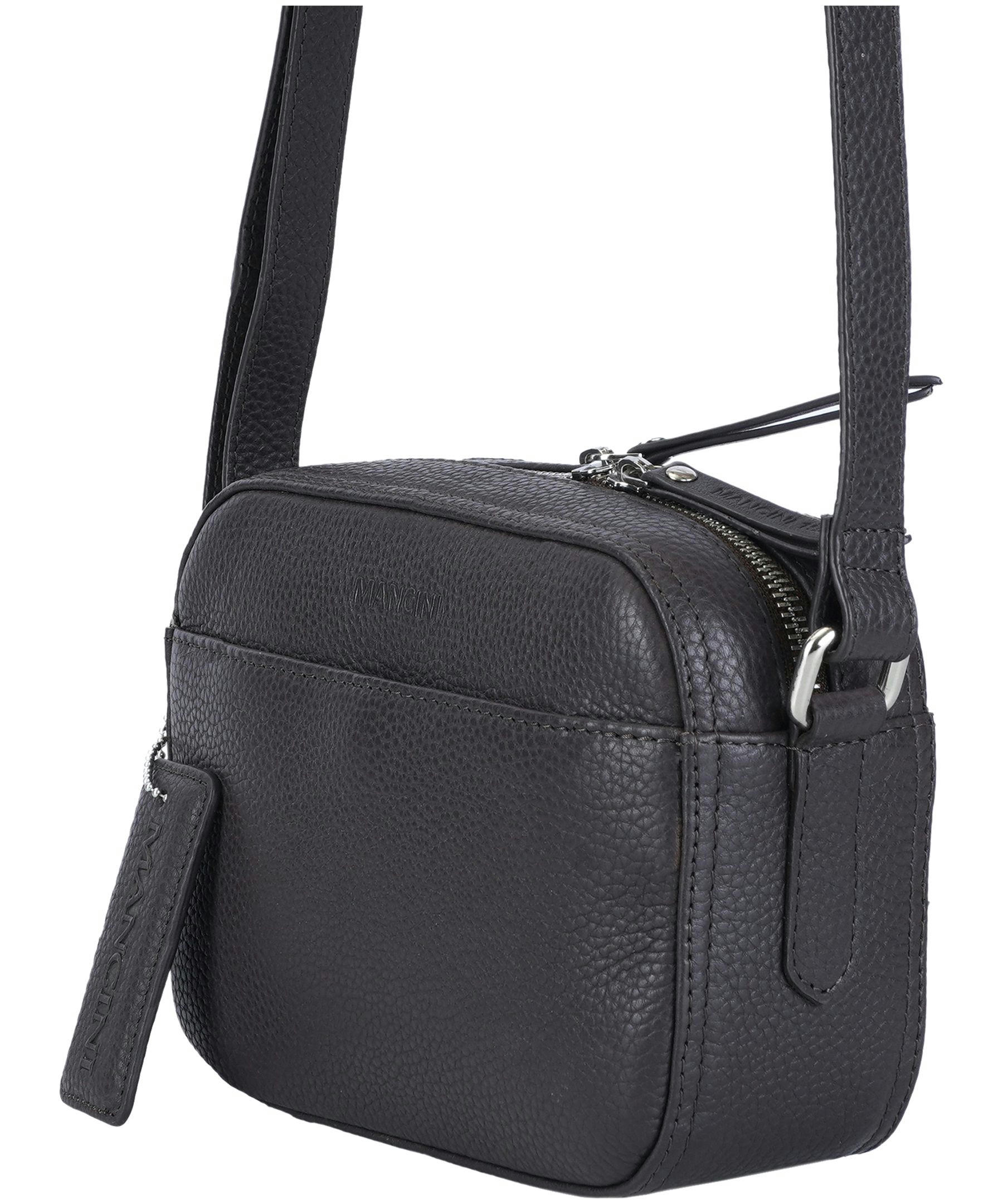 Mancini Leather Goods Women's Pebelled RFID Secure Clara Crossbody Bag