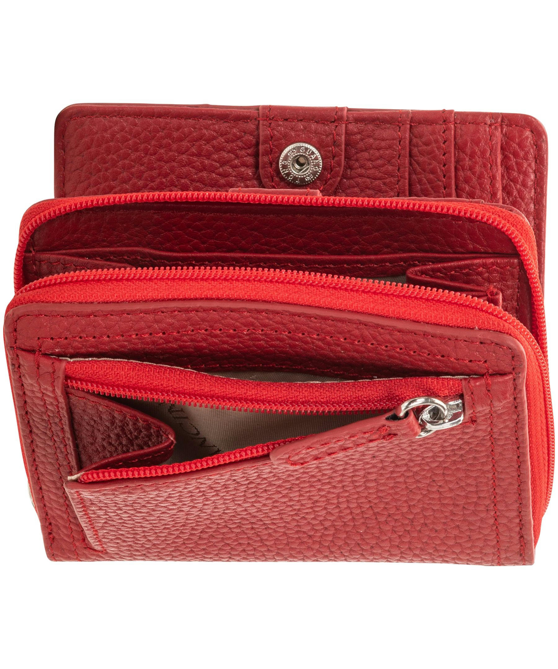 Mancini Leather Goods Women's Peblled RFID Secure Small Clutch Wallet