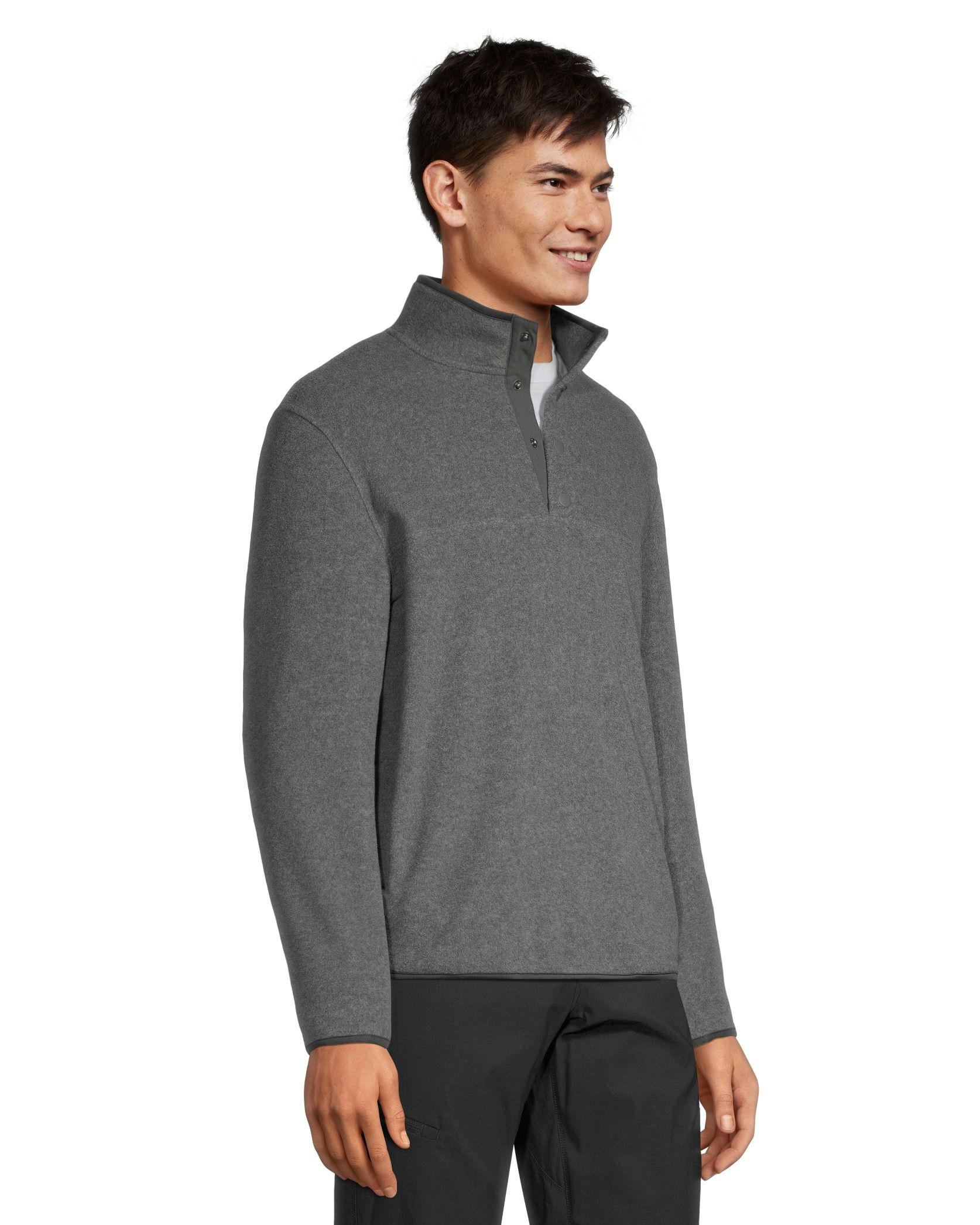 WindRiver Men's Outdoor Fleece Quarter Snap Mockneck
