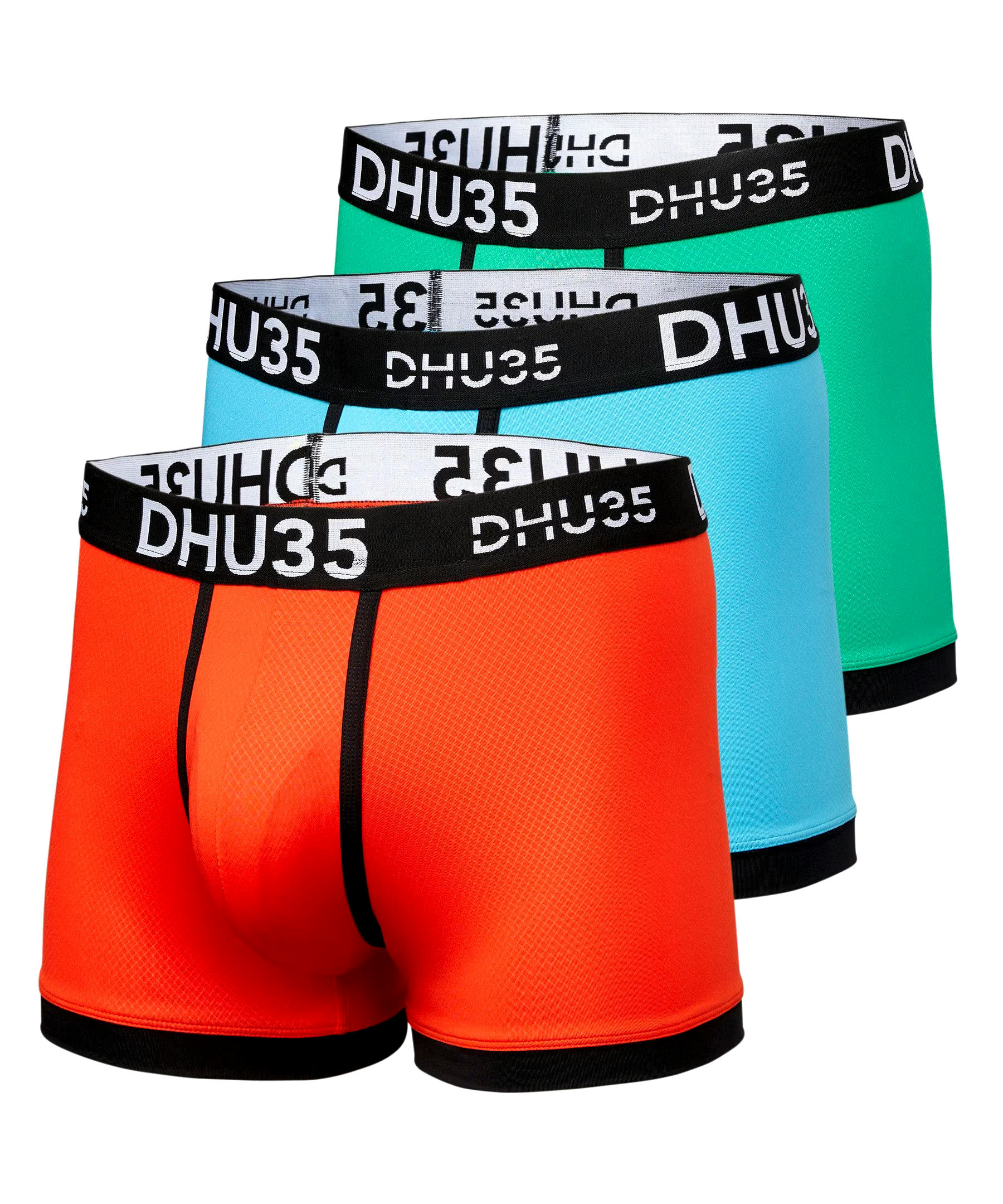 Denver Hayes Men's 3 Pack Fashion Microfiber Heat Press Trunk Brief