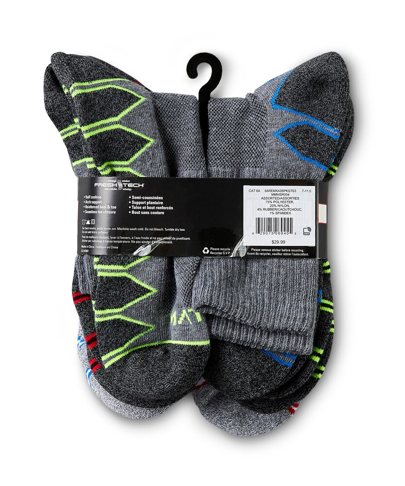 Matrix Men's 6 Pack FRESHTECH® Sport Socks