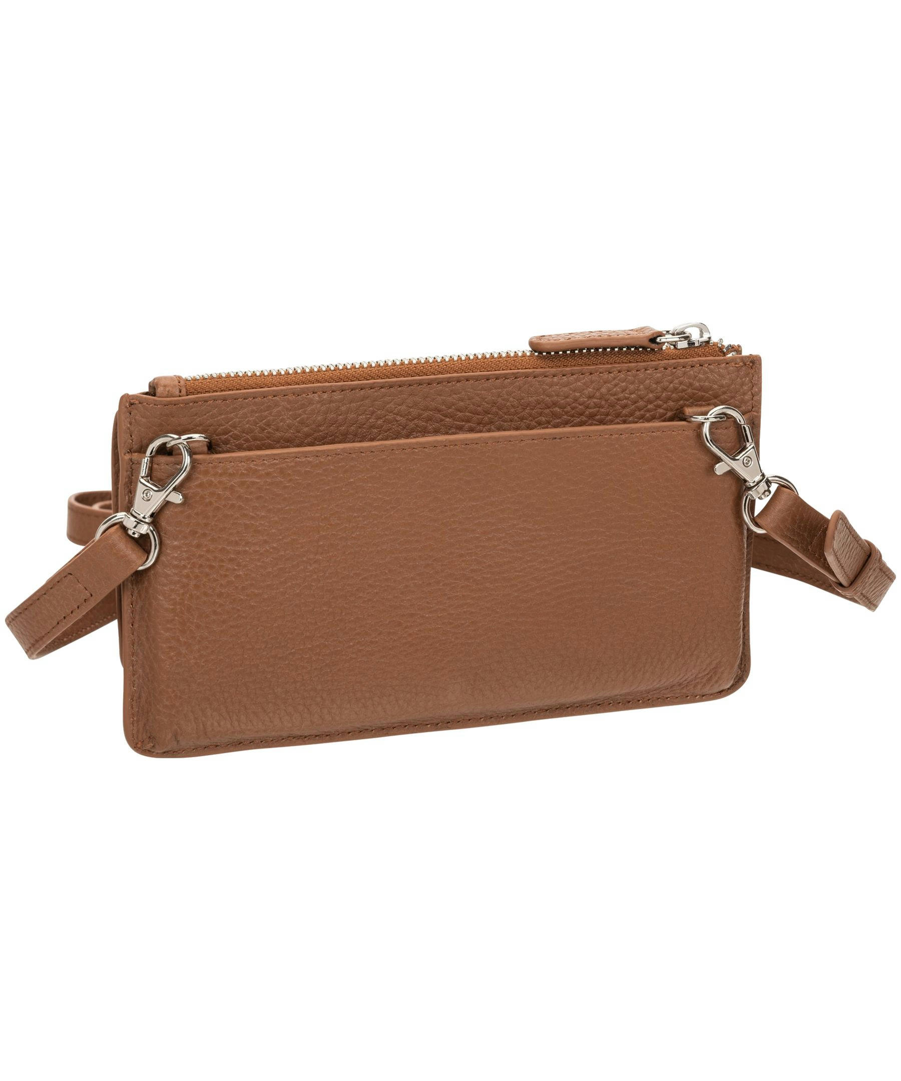 Mancini Leather Goods Women's Pebelled RFID Secure Crossbody Wallet