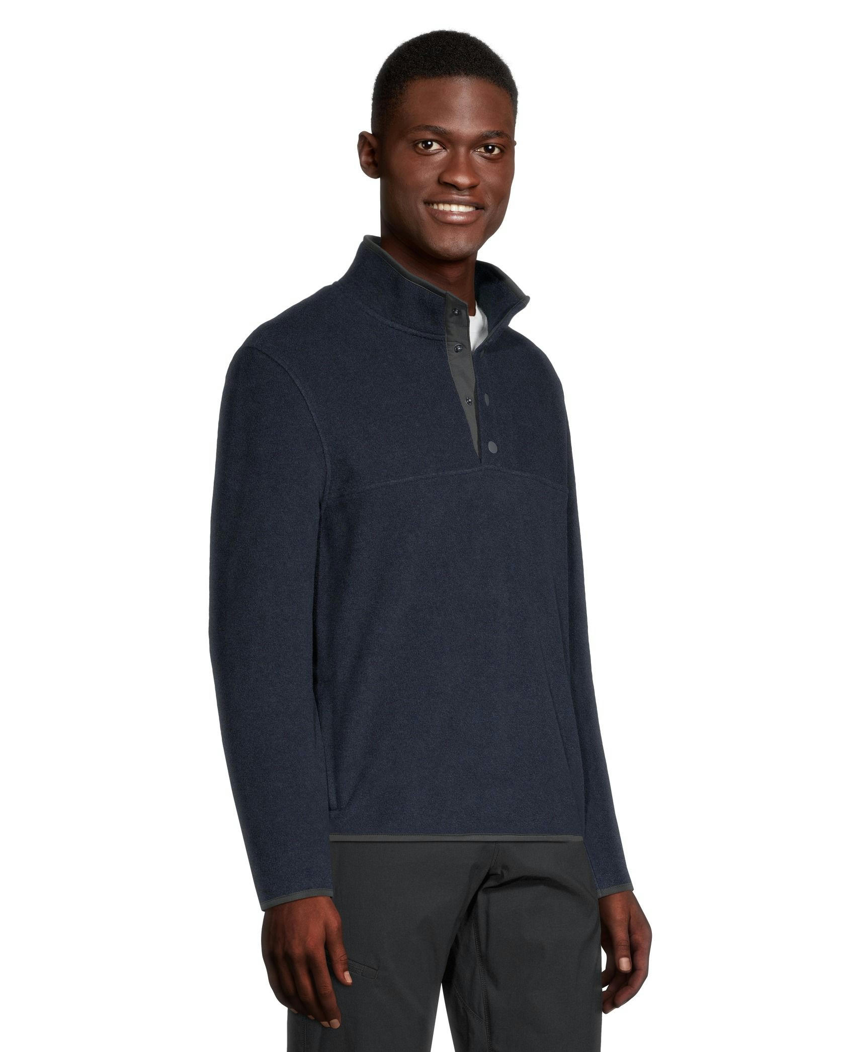WindRiver Men's Outdoor Fleece Quarter Snap Mockneck