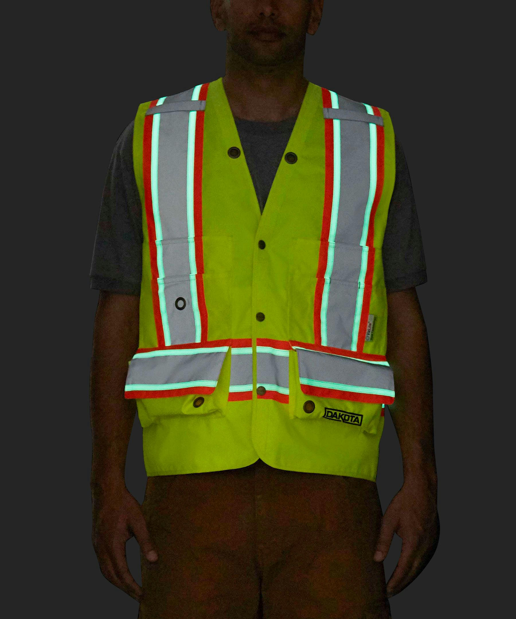 Dakota WorkPro Series Men's VizLite DT Class 2 300D Surveyor's Vest