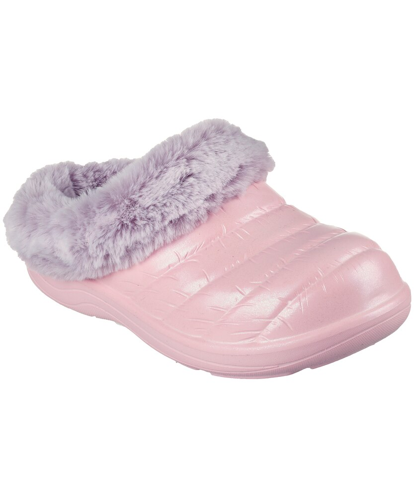 Skechers Girls' Preschool Foamies Cozy Camper Puffer Clogs with Fur Trim