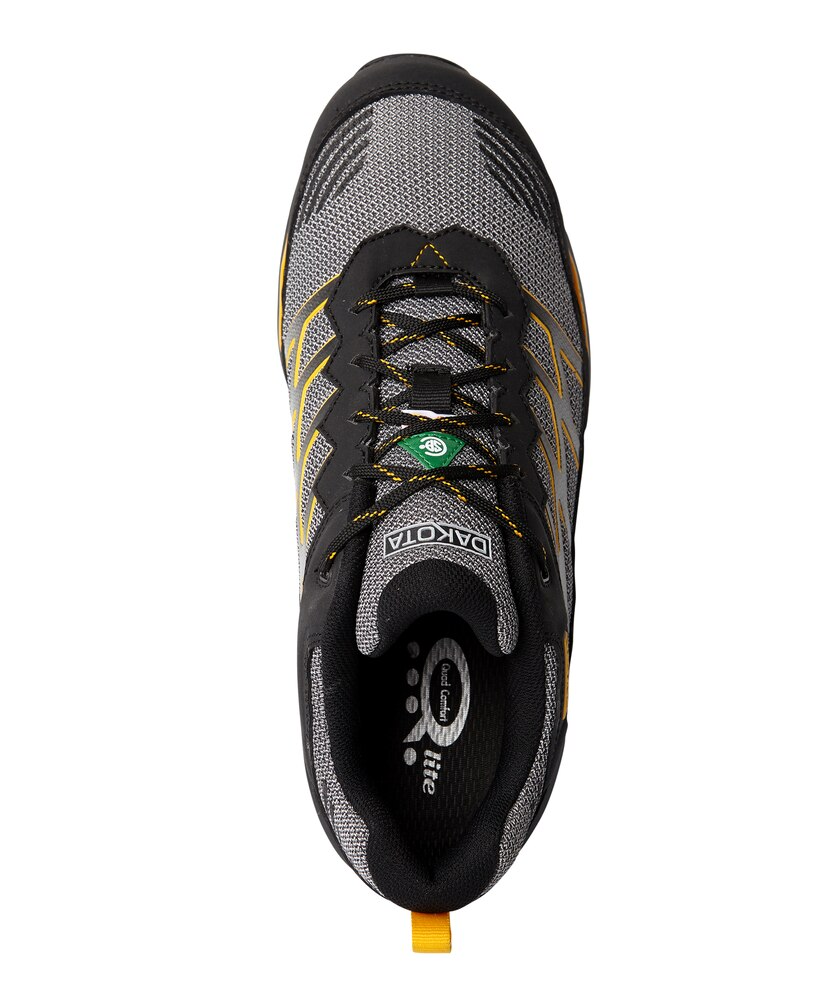 Dakota WorkPro Series Men's 3604 Aluminum Toe Steel Plate Quad Lite Athletic Safety Shoes - Black/Yellow