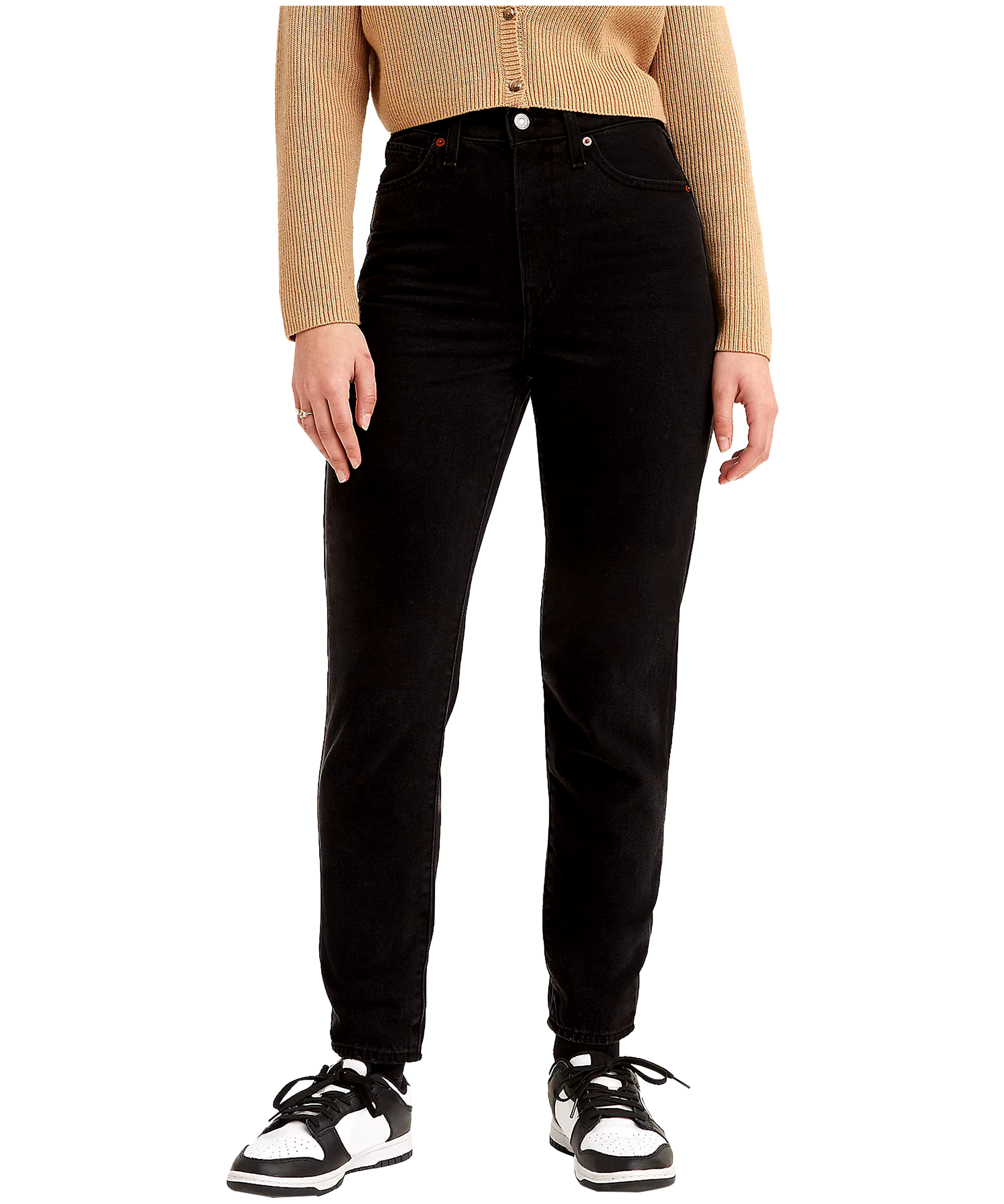 Levi's Women's High Rise Tapered Leg Mom Jeans - Black