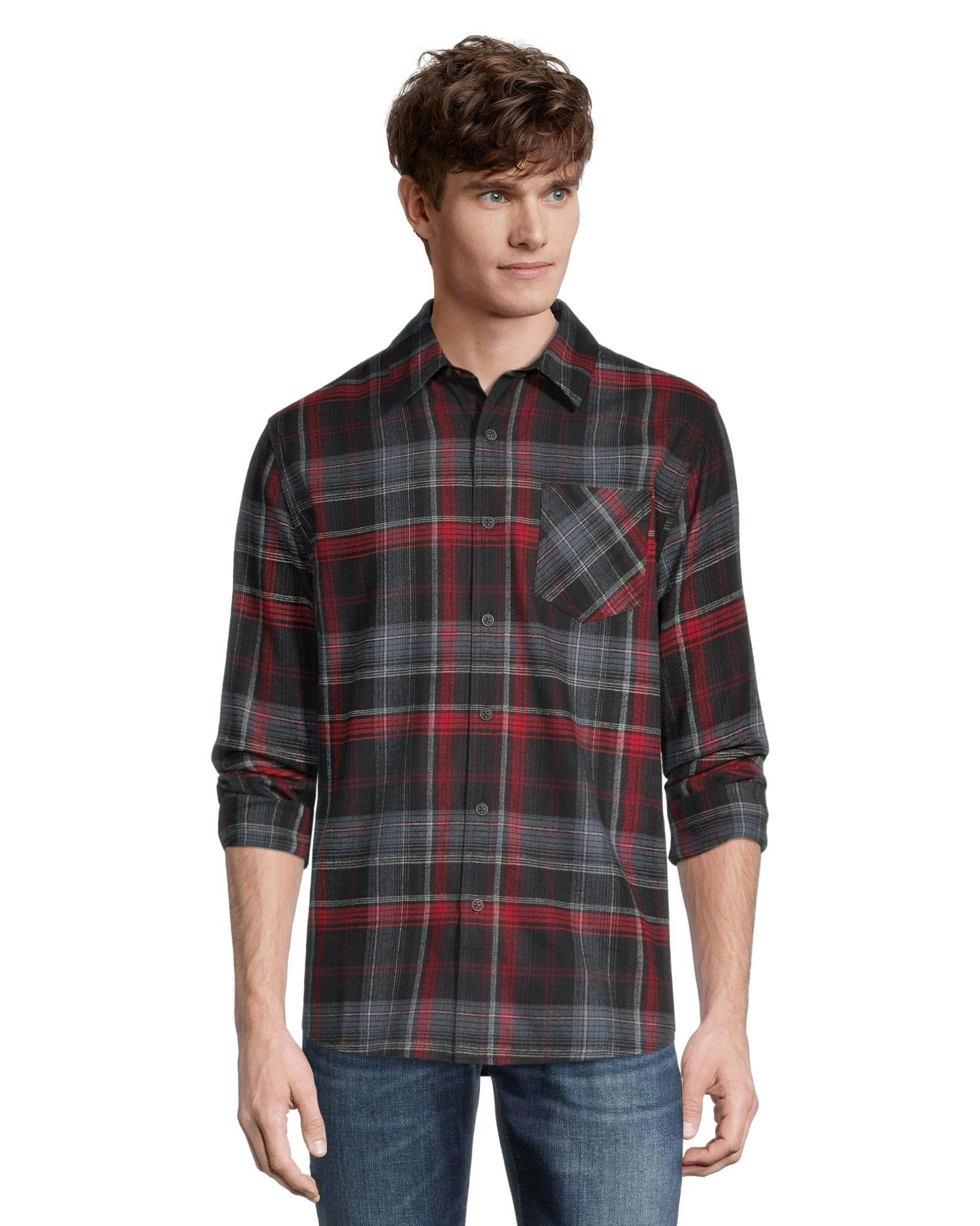 Boston Traders Men's Classic Plaid Flannel Shirt