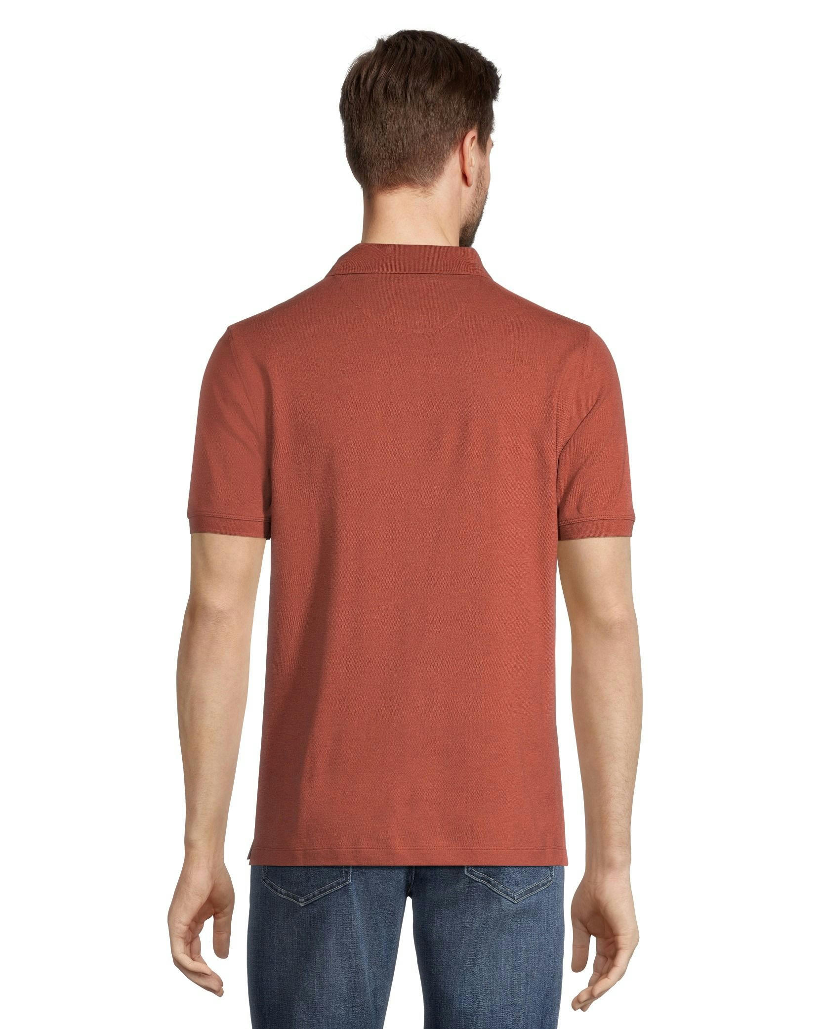 Denver Hayes Men's 50 Wash Stretch Short Sleeve Classic Fit Pique Polo Shirt