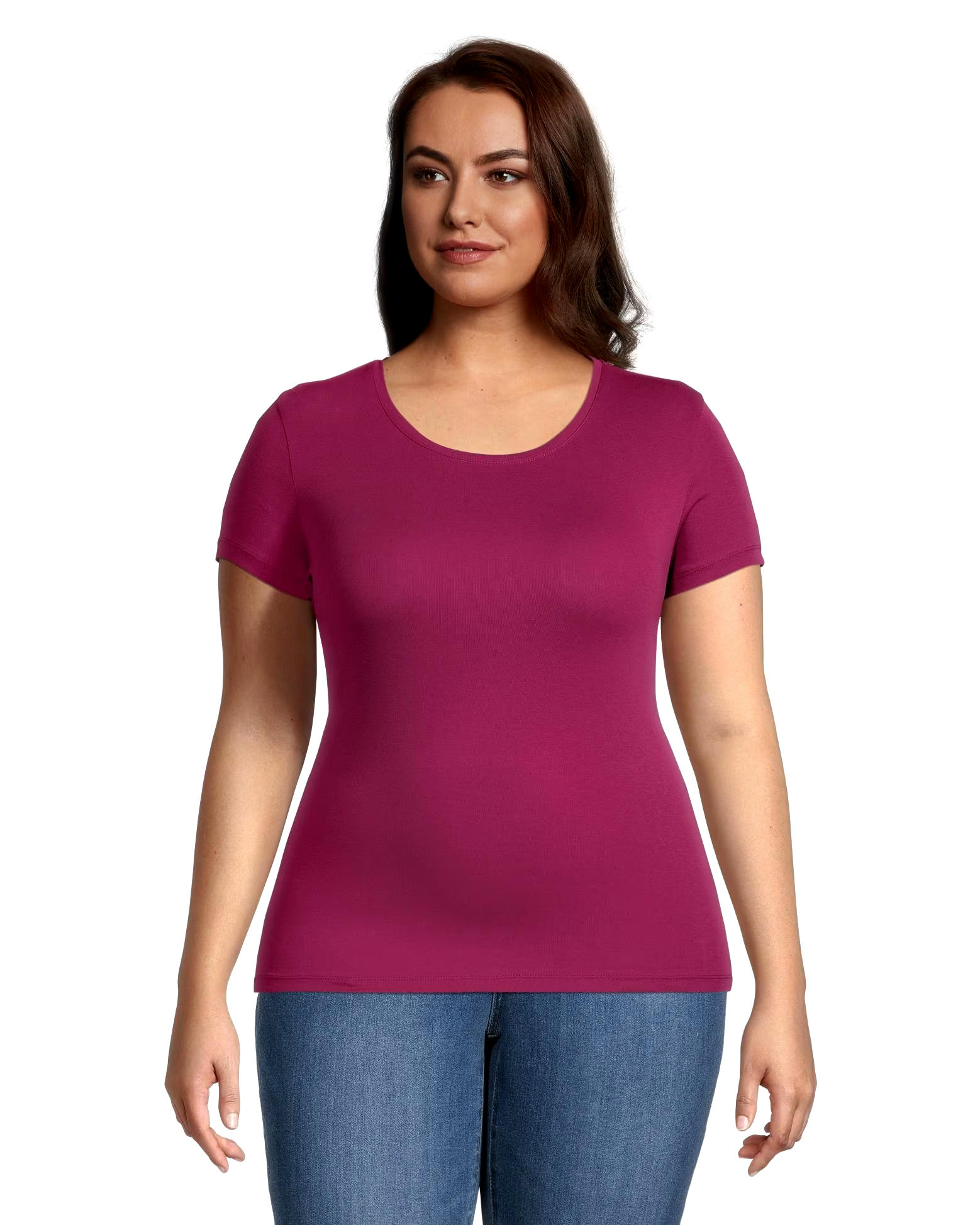 Women's Crewneck Short Sleeve Fitted T Shirt
