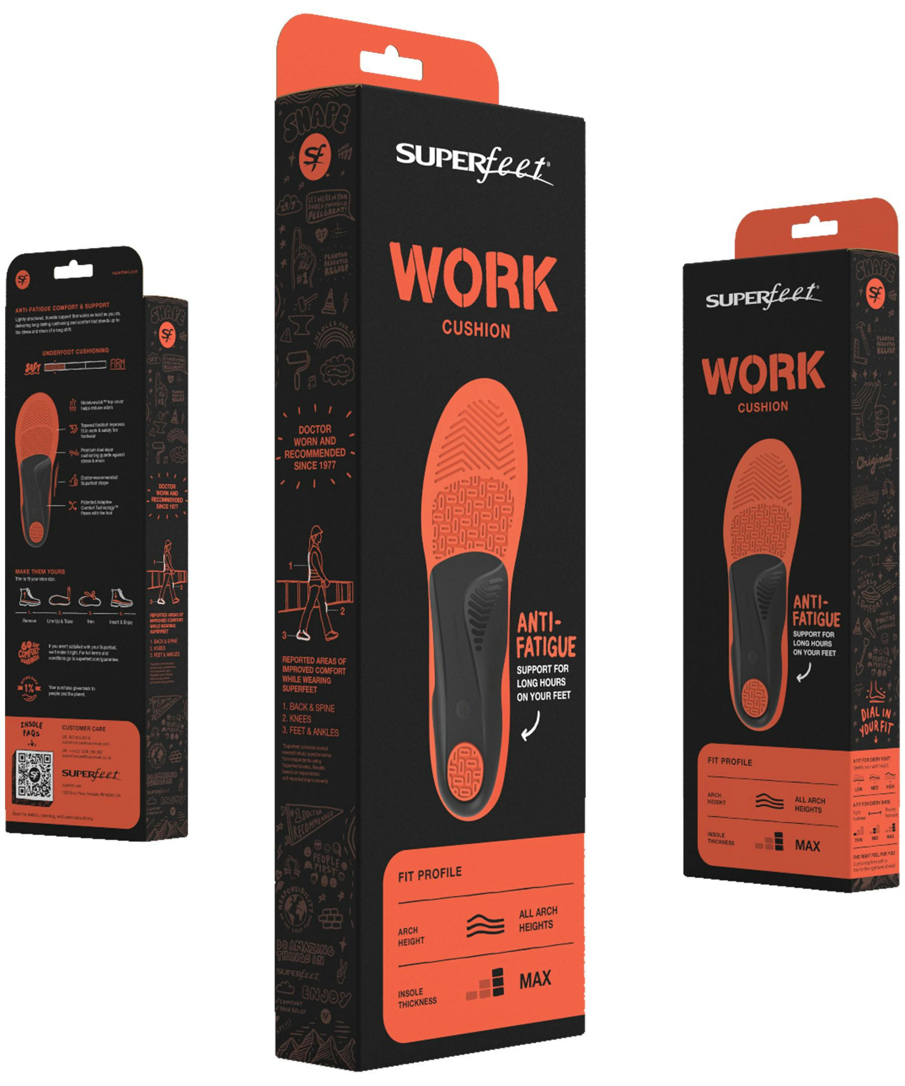Superfeet Men's Work Cushion Max Insoles