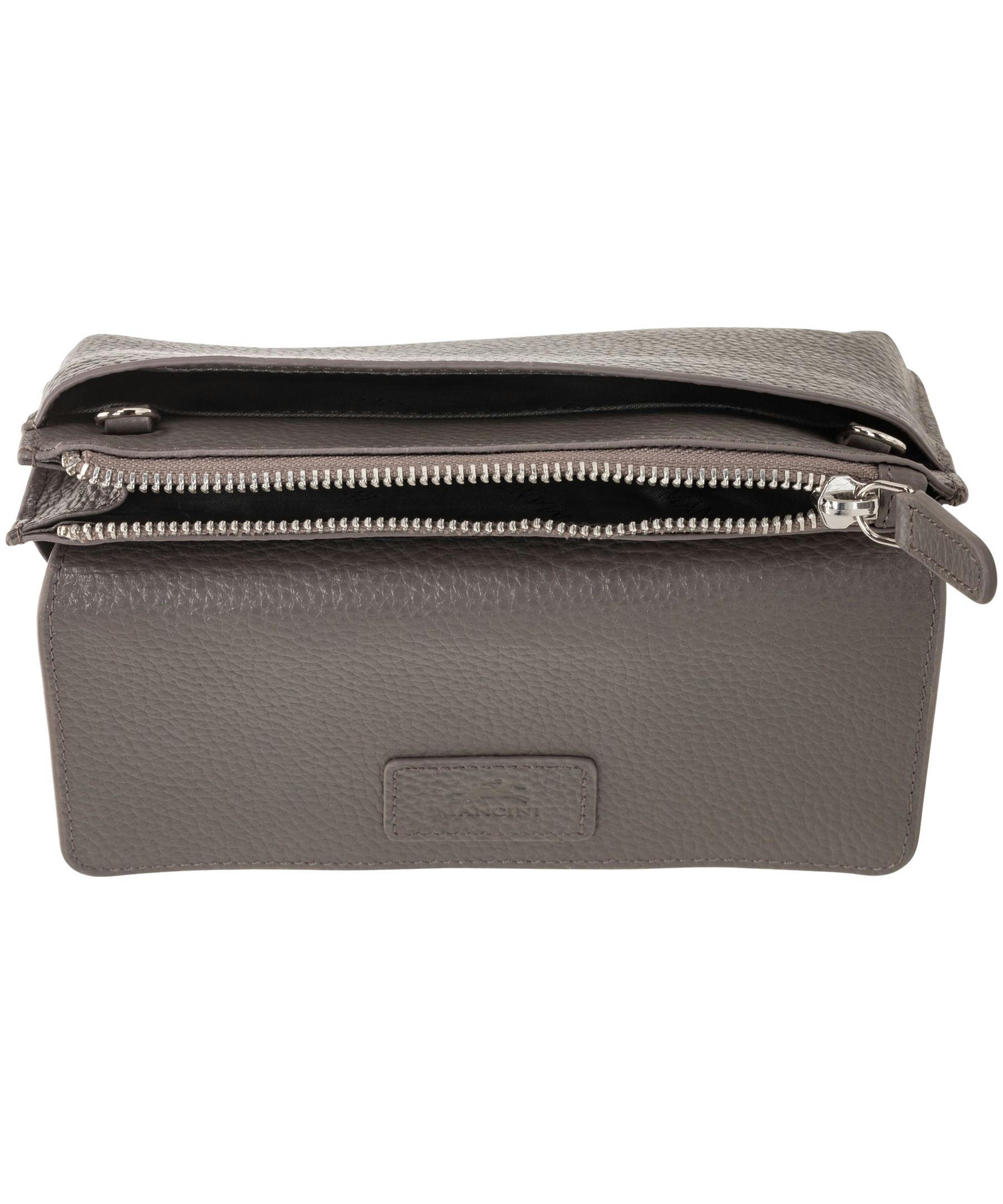 Mancini Leather Goods Women's Pebelled RFID Secure Crossbody Wallet