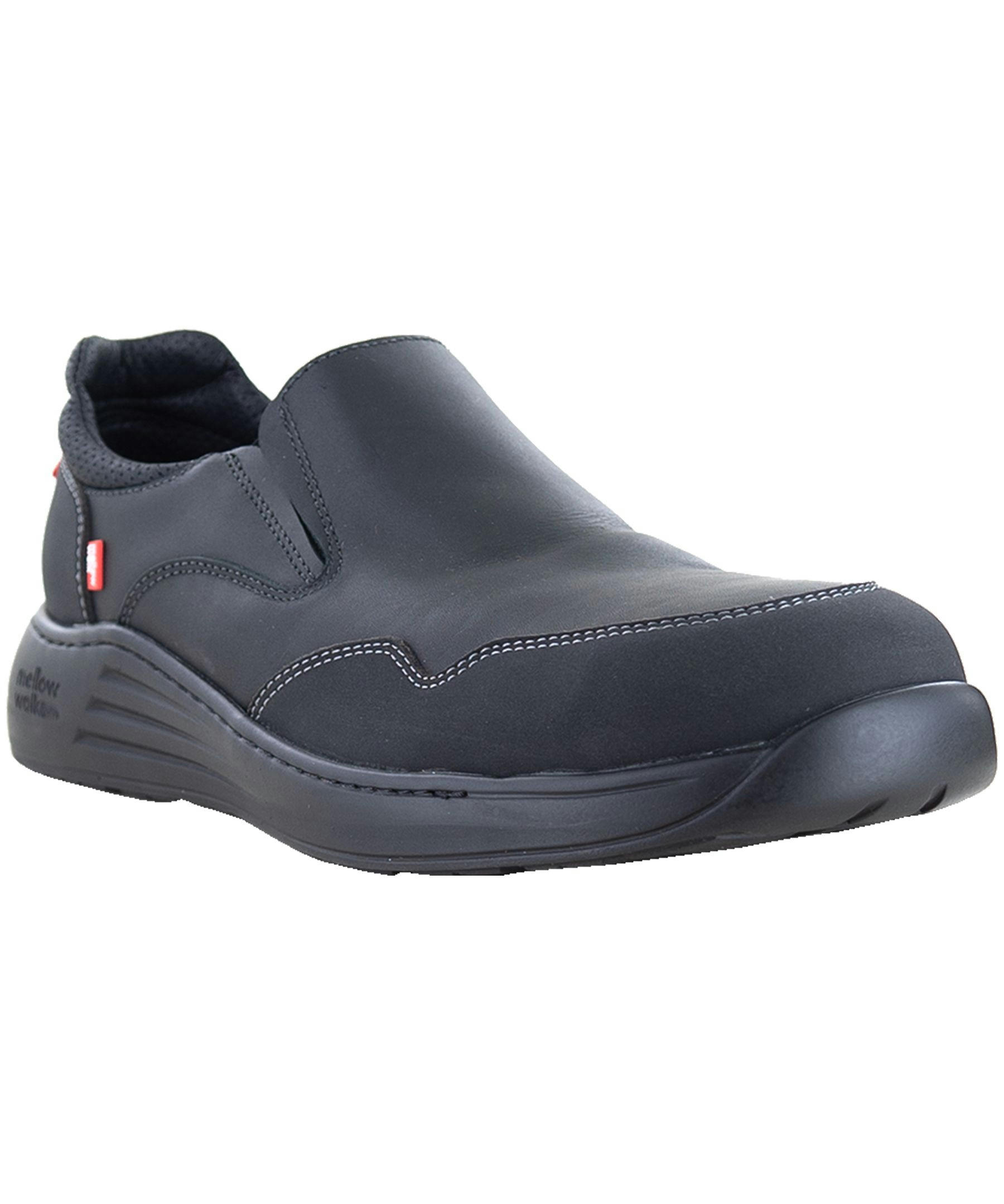Mellow Walk Men's Motion Composite Toe Composite Plate SD Leather Slip On Work Shoe