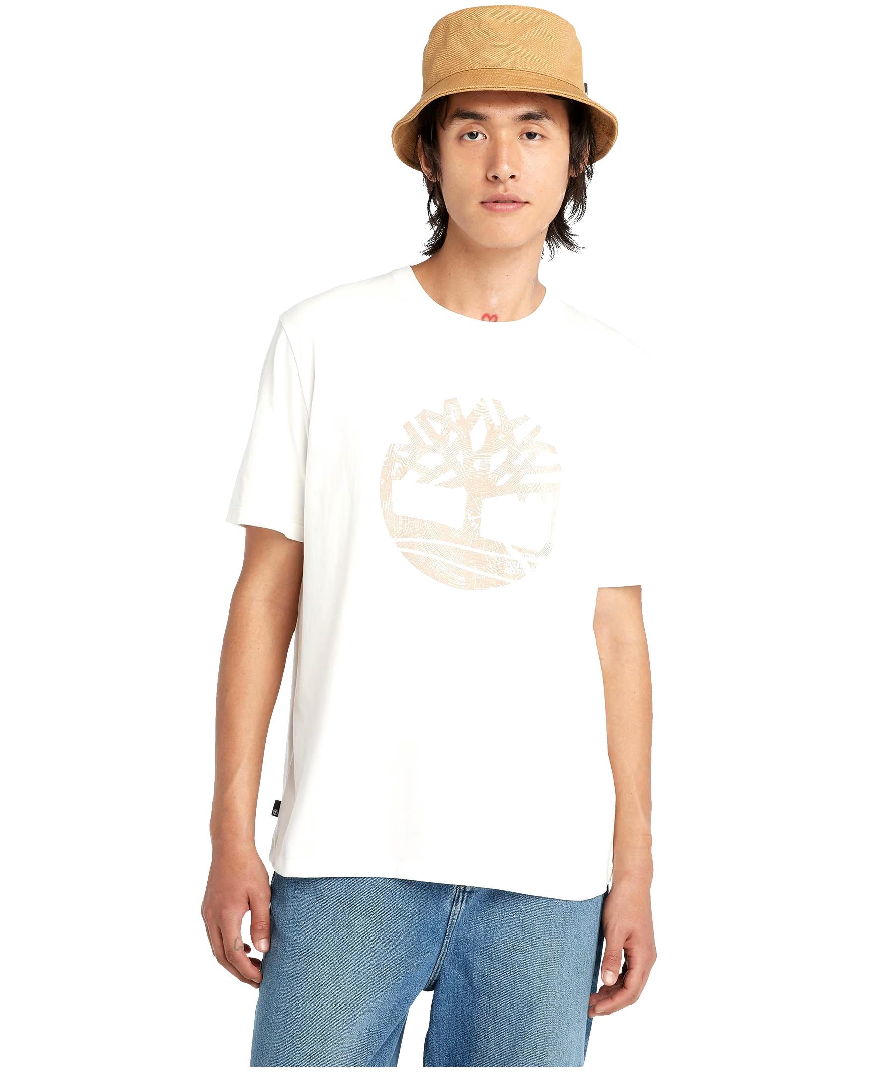 Timberland Men's Graphic Logo Garment Dye T Shirt