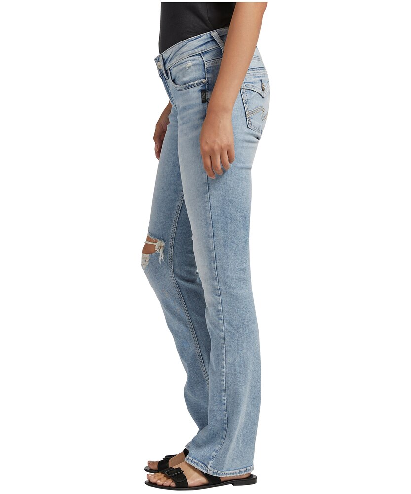 Silver Women's Britt Curvy Fit Low Rise Slim Bootcut Jeans