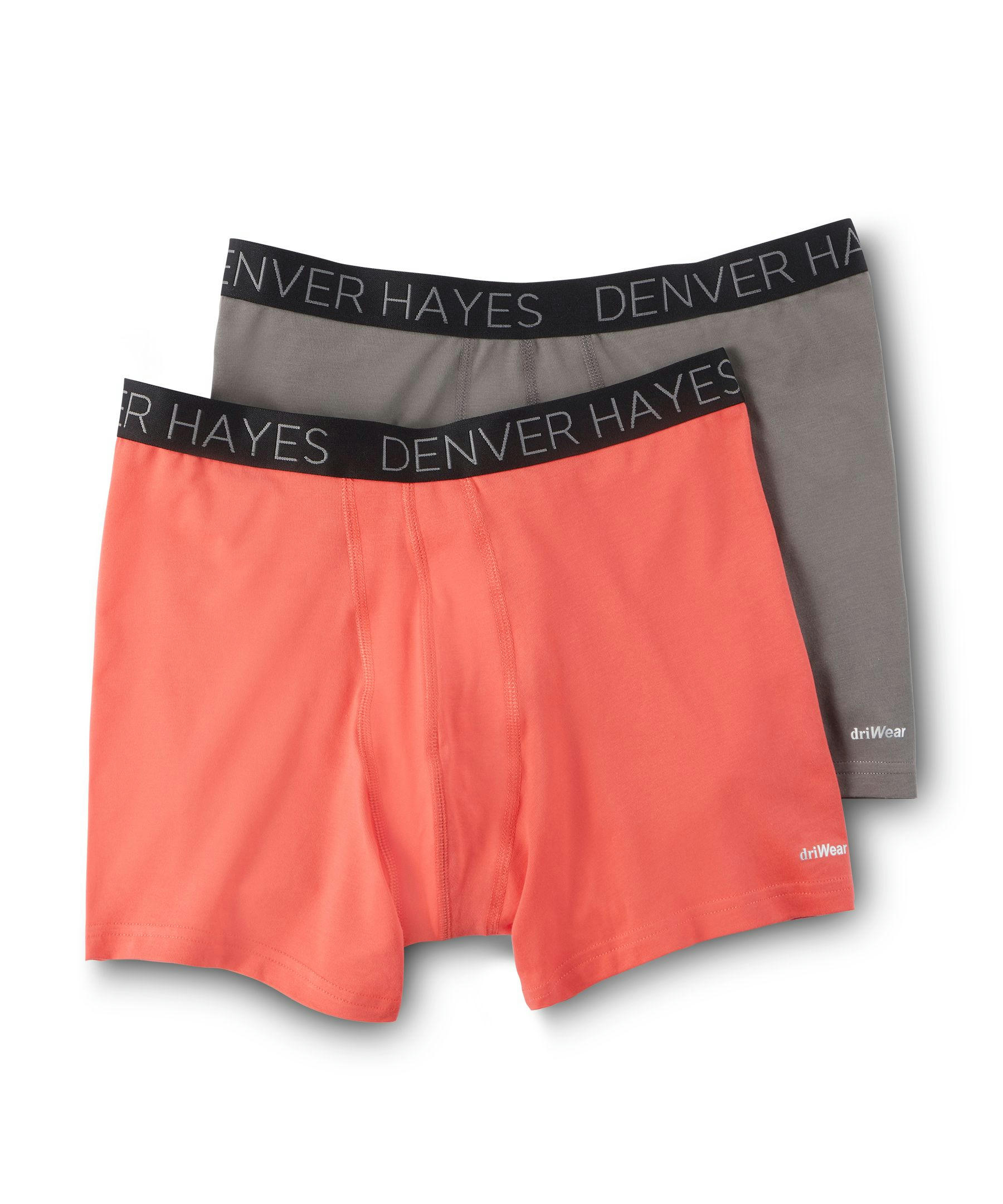 Denver Hayes Men's 2-Pack DriWear Boxer Briefs