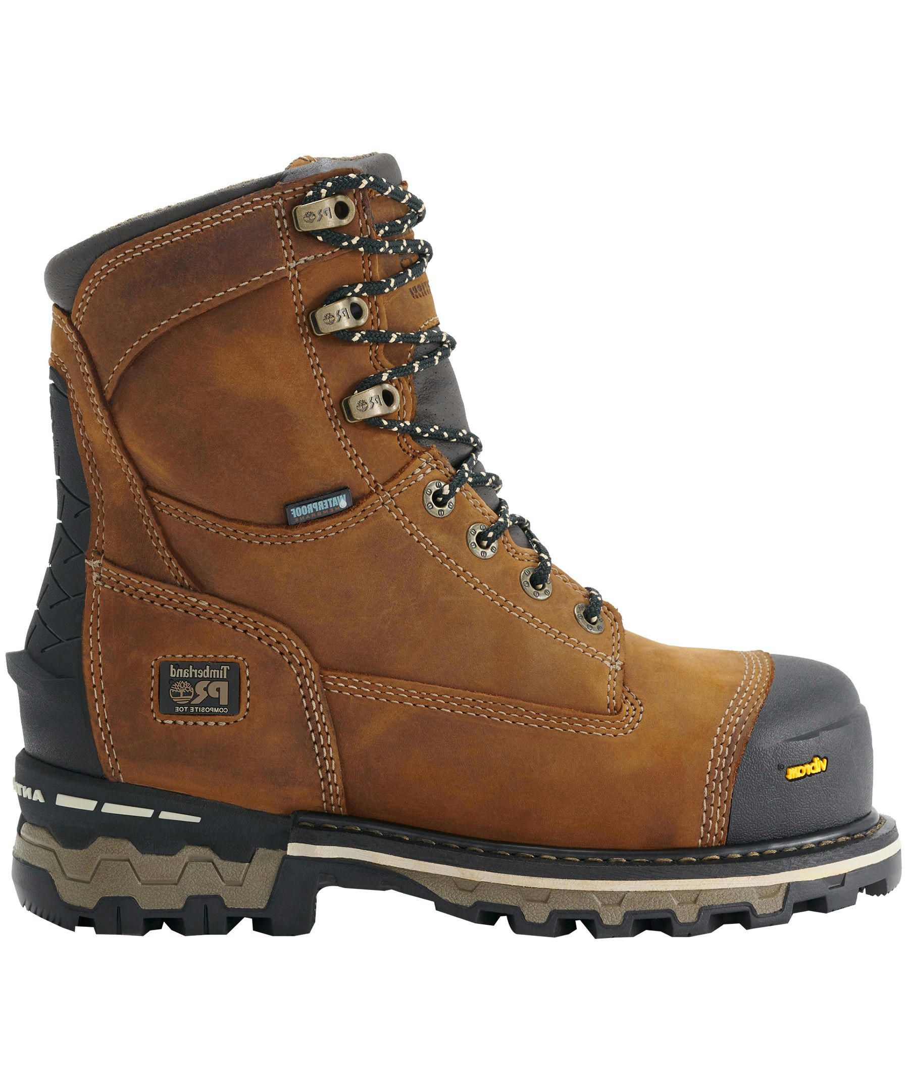 Women's 8 Inch Boondock Composite Toe Composite Plate Waterproof Leather Work Boots