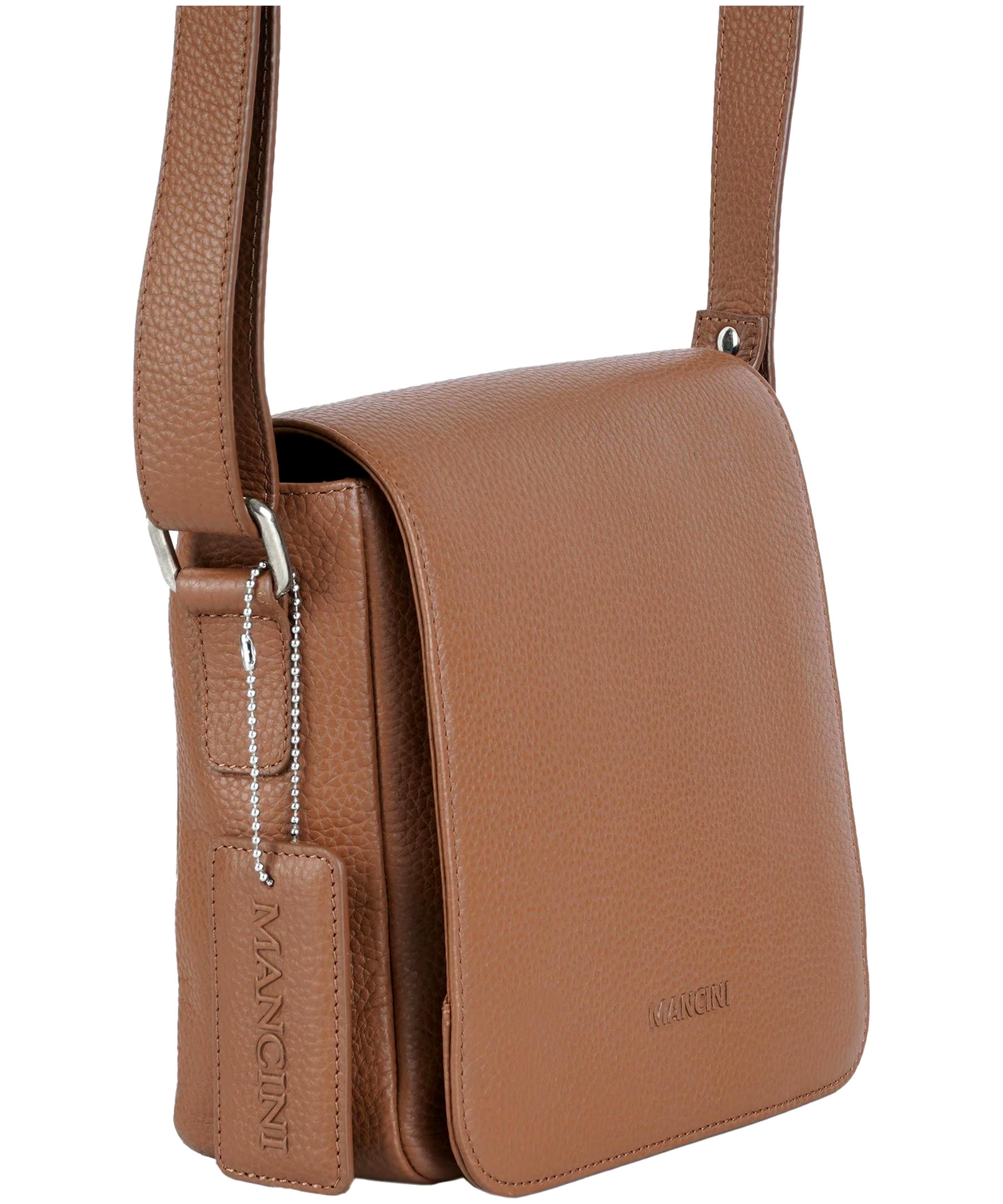 Mancini Leather Goods Women's Pebelled Page Crossbody Bag